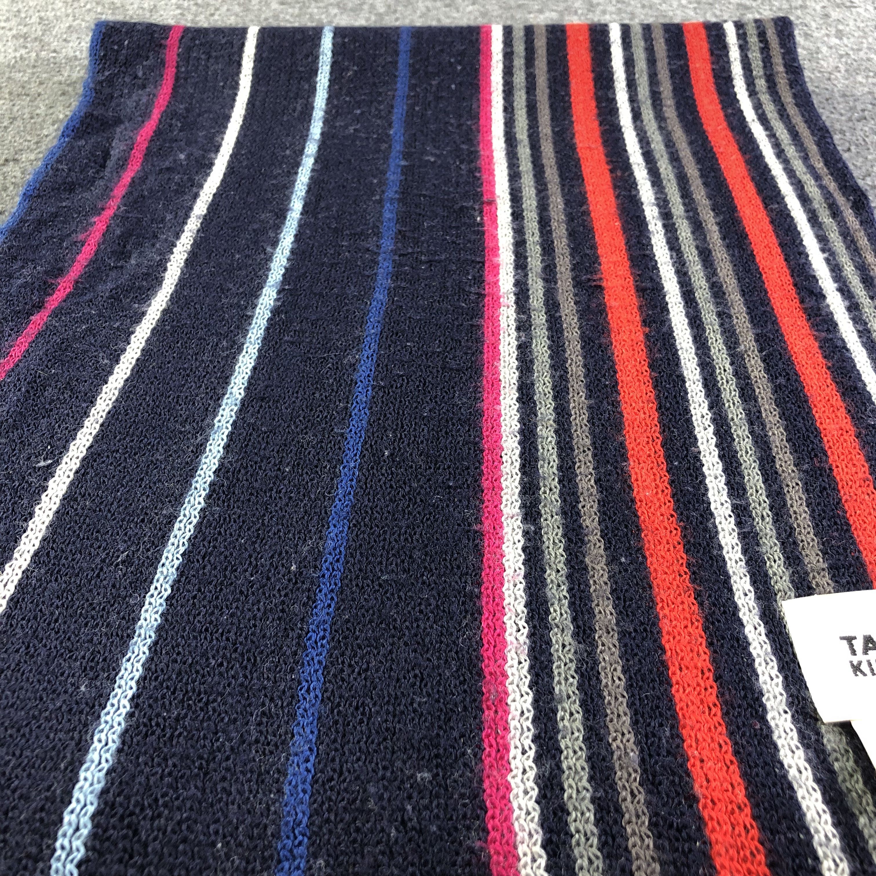 Takeo Kikuchi Takeo Kikuchi Striped Knit Wool Scarf Muffler V1859 Size ONE SIZE - 6 Thumbnail