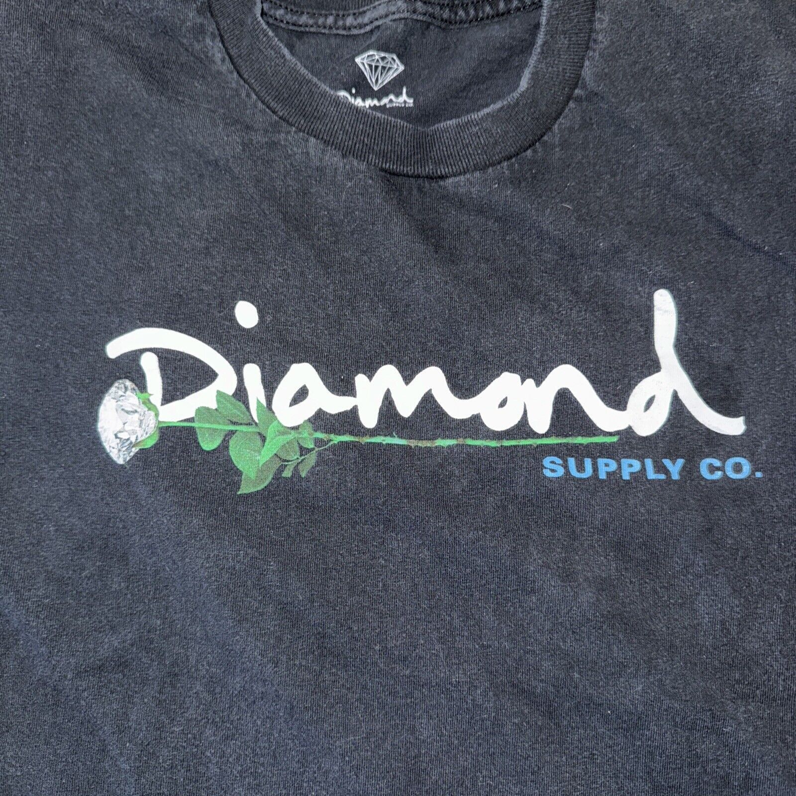Japanese Brand Youth Diamond Supply Co T-Shirt Black Medium 17x21 Size US XS / EU 42 / 0 - 2 Thumbnail