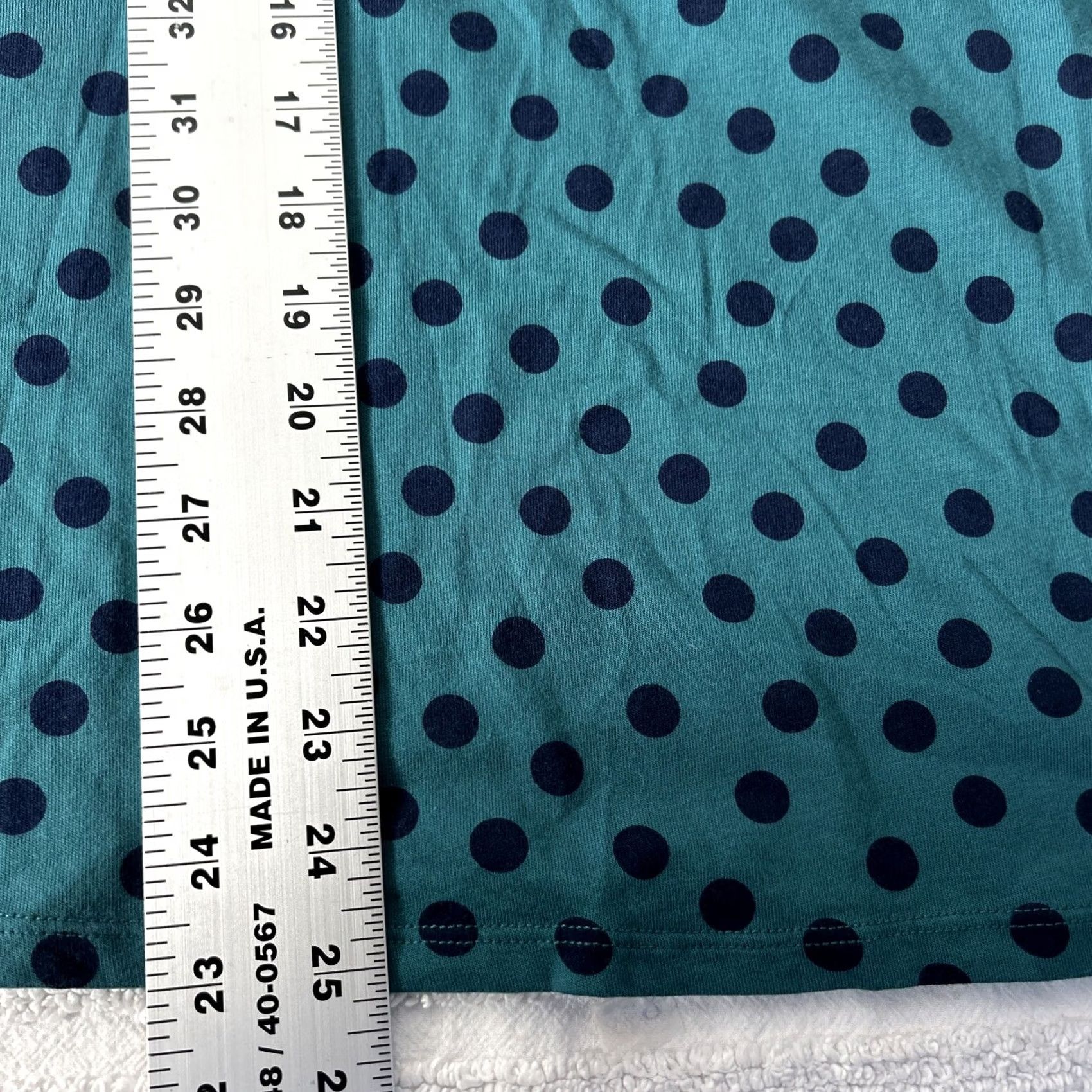 Boden Boden Blouse Top 10 Teal Blue Polka Dots Knit 3/4 Sleeve Round Neck Womens Shirt Size L / US 10 / IT 46 - 8 Thumbnail