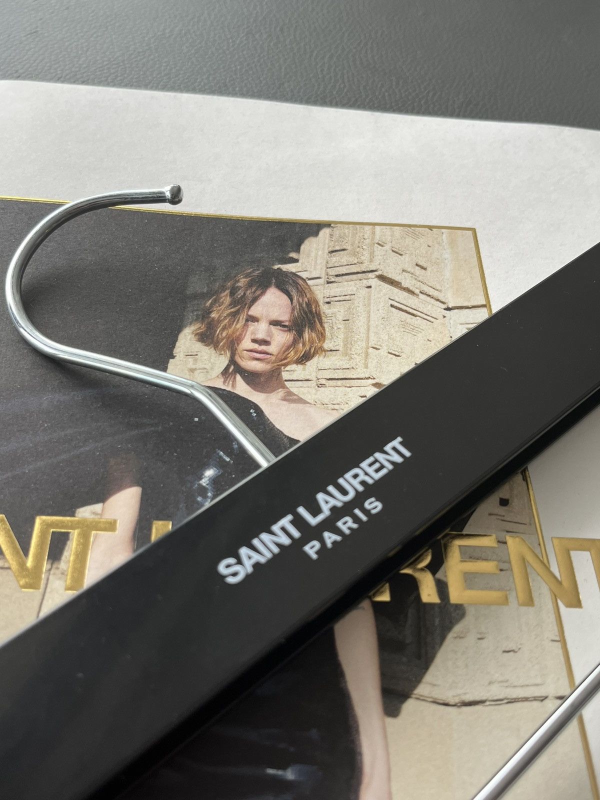 Saint Laurent Paris × Yves Saint Laurent Hard to find - Saint Laurent Official Logo Denim Hanger Size ONE SIZE - 2 Thumbnail