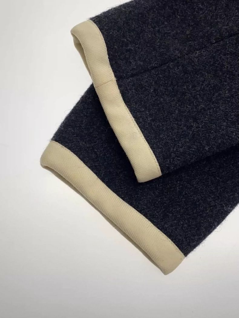 Comme des Garcons Comme Des Garcons Cream-trimmed wool coat Size S / US 4 / IT 40 - 5 Thumbnail