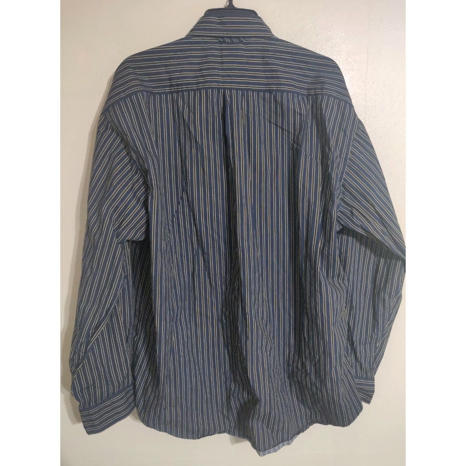 Tommy Hilfiger VINTAGE Tommy Hilfiger Shirt Button Down Casual Blue Stripes L/S Mens XL Size US XL / EU 56 / 4 - 4 Thumbnail