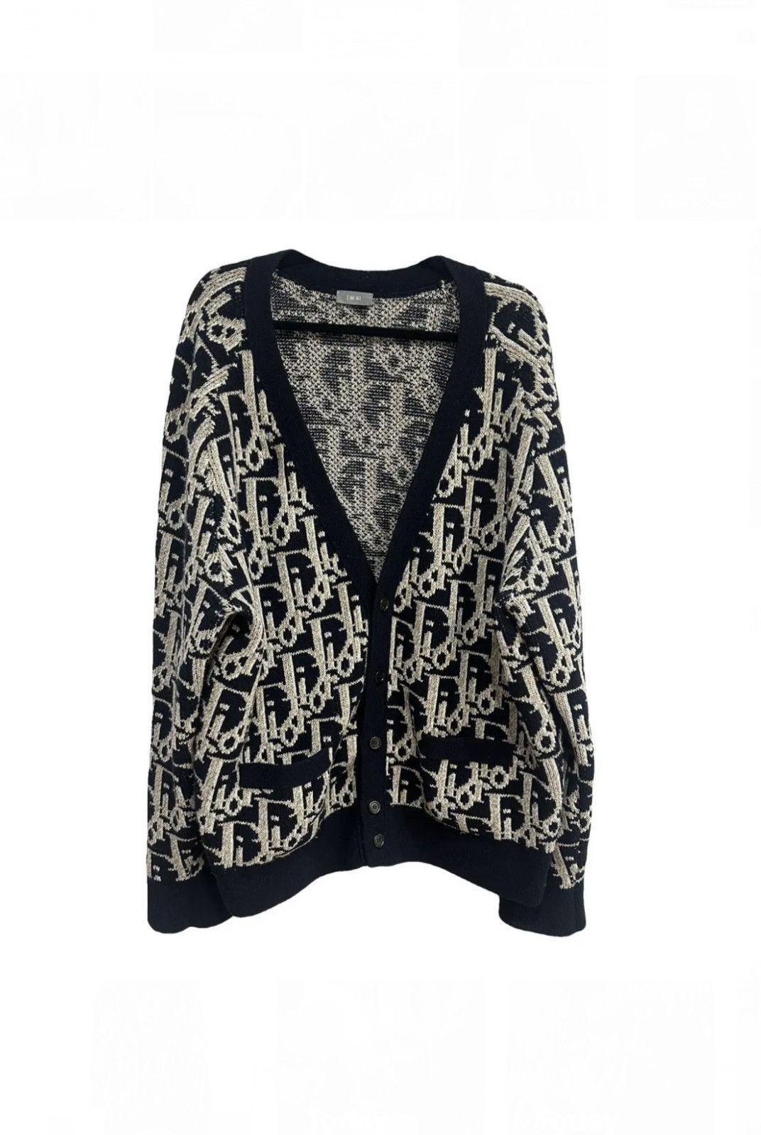 Dior Dior Oblique Logo All-Over Wool Cardigan Size US M / EU 48-50 / 2 - 1 Thumbnail