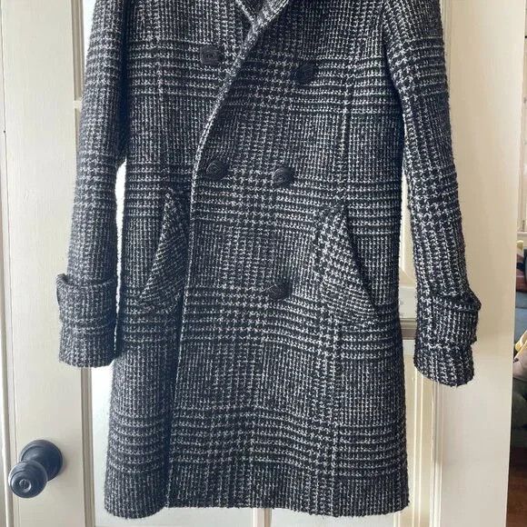 Ellen Tracy Ellen Tracy Double-Breasted Black and White Coat Size XS / US 0-2 / IT 36-38 - 1 Thumbnail
