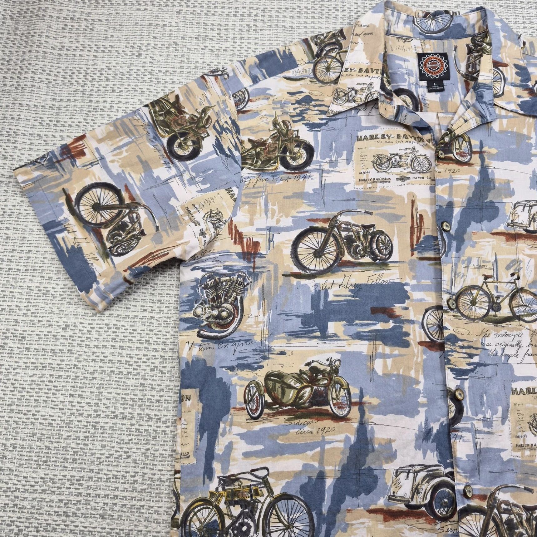 Harley Davidson Harley-Davidson Button Up Shirt Mens Large Biker Casual Hawaiian Motorcycle Shirt Size US L / EU 52-54 / 3 - 3 Thumbnail