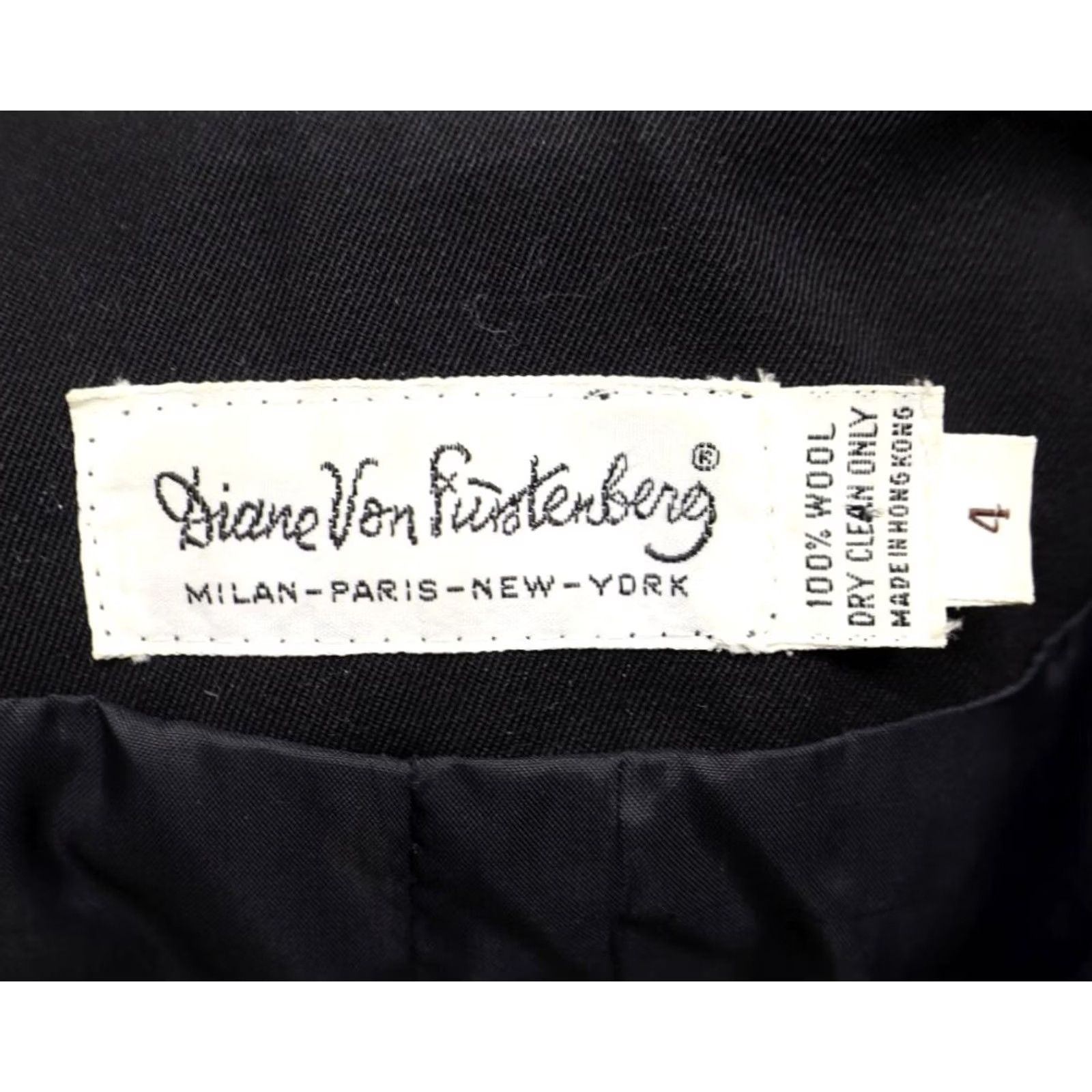 Diane von Furstenberg VINTAGE Diane von Furstenberg Blazer Jacket Women's Black Wool Duster Mid-Length 90s Career Luxury Silk Lining Dry Clean Only Size 6 Size M / US 6-8 / IT 42-44 - 5 Thumbnail