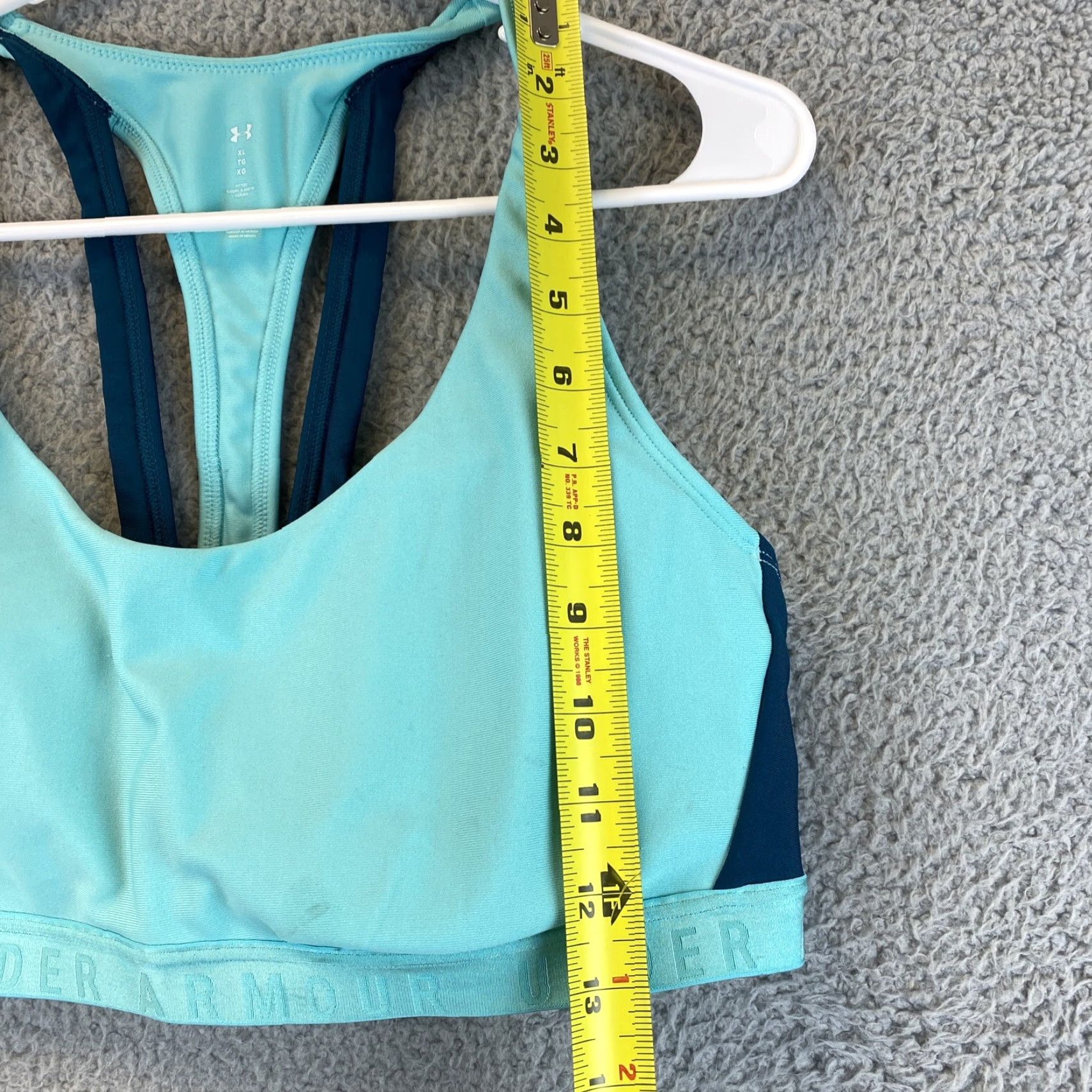 Under Armour Under Armour Sports Bra XL Green Padded Activewear Womens Size ONE SIZE - 3 Thumbnail