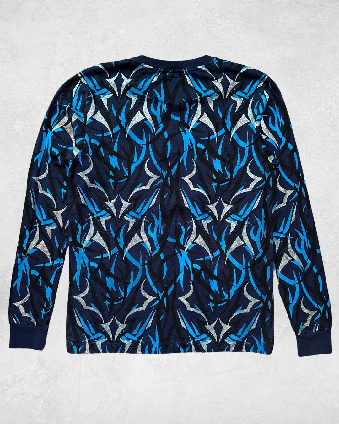 CLOT × Kazuki Kuraishi Blue Egra Alienegra FW17 Silver Detail Graffiti LS Shirt Size US M / EU 48-50 / 2 - 5 Thumbnail