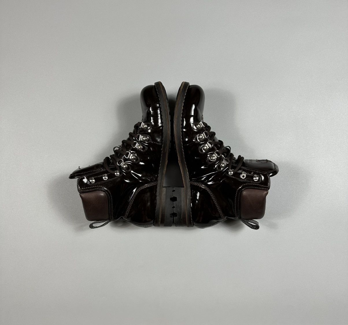Dsquared2 Dsquared2 Patent Leather Brown Ankle Boots Size US 7.5 / EU 40-41 - 5 Thumbnail