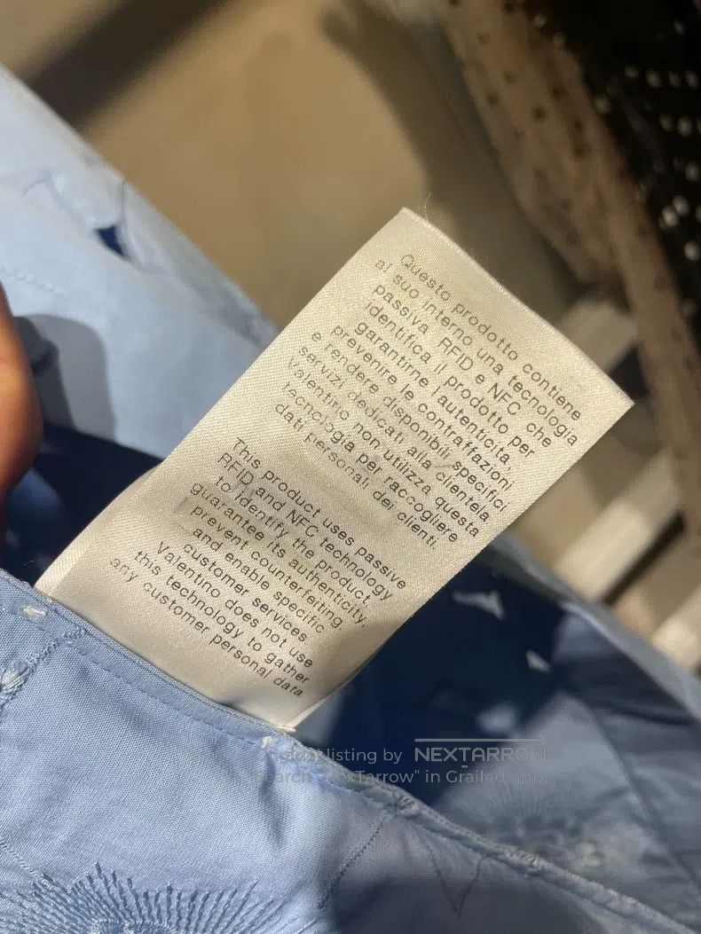Valentino Valentino Heavy industry embroidered blue shirt Size M / US 6-8 / IT 42-44 - 6 Thumbnail