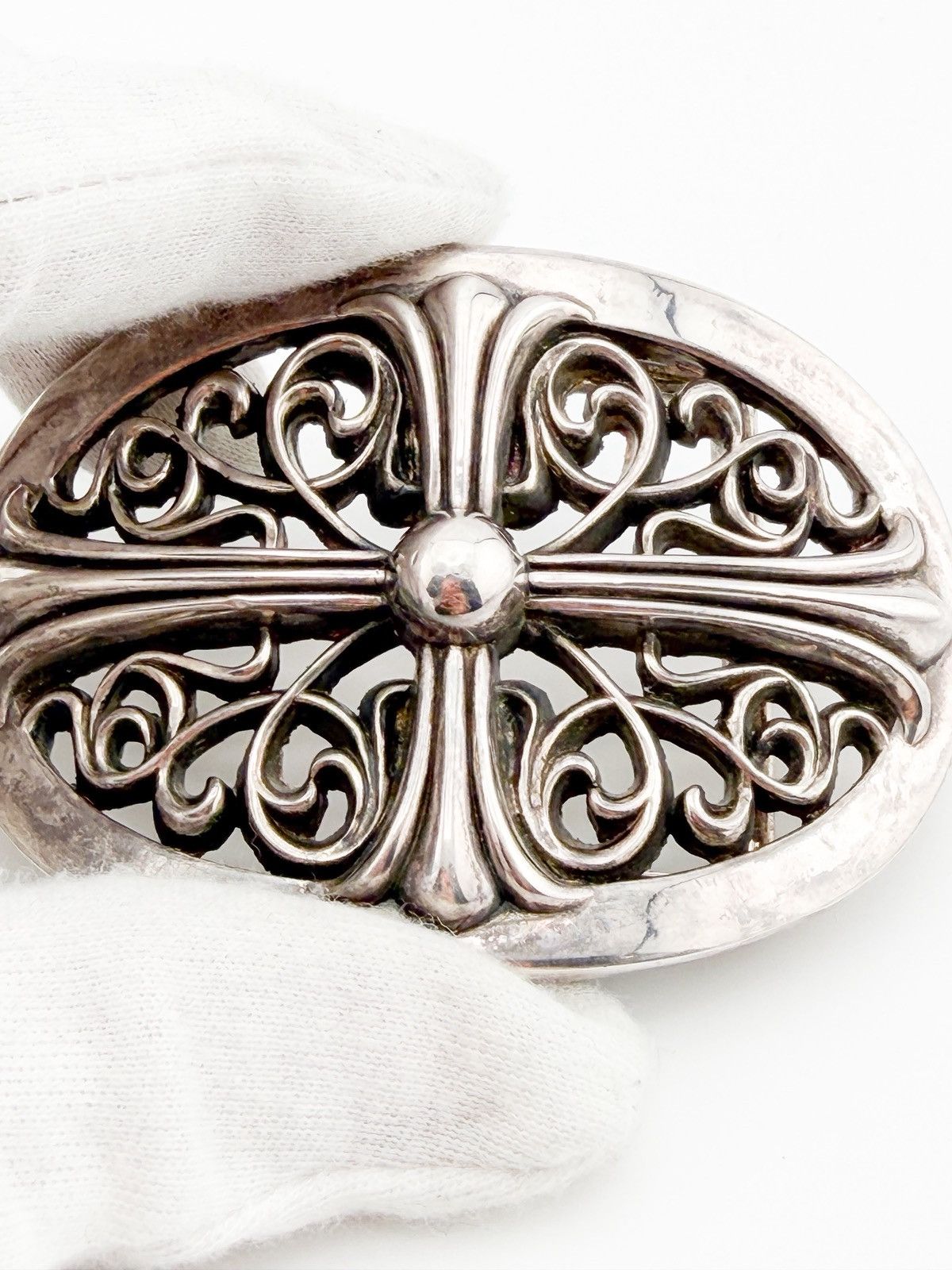 Chrome Hearts RARE! Chrome Hearts Oval Cross belt buckle Size ONE SIZE - 3 Thumbnail