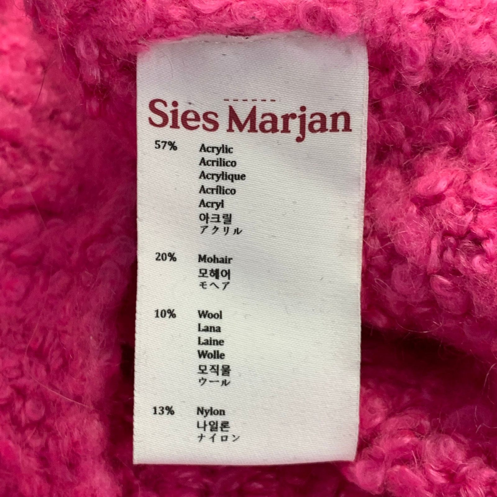 Sies Marjan XS Pink Acrylic Blend Knit Turtleneck Pullover Size XS / US 0-2 / IT 36-38 - 8 Thumbnail