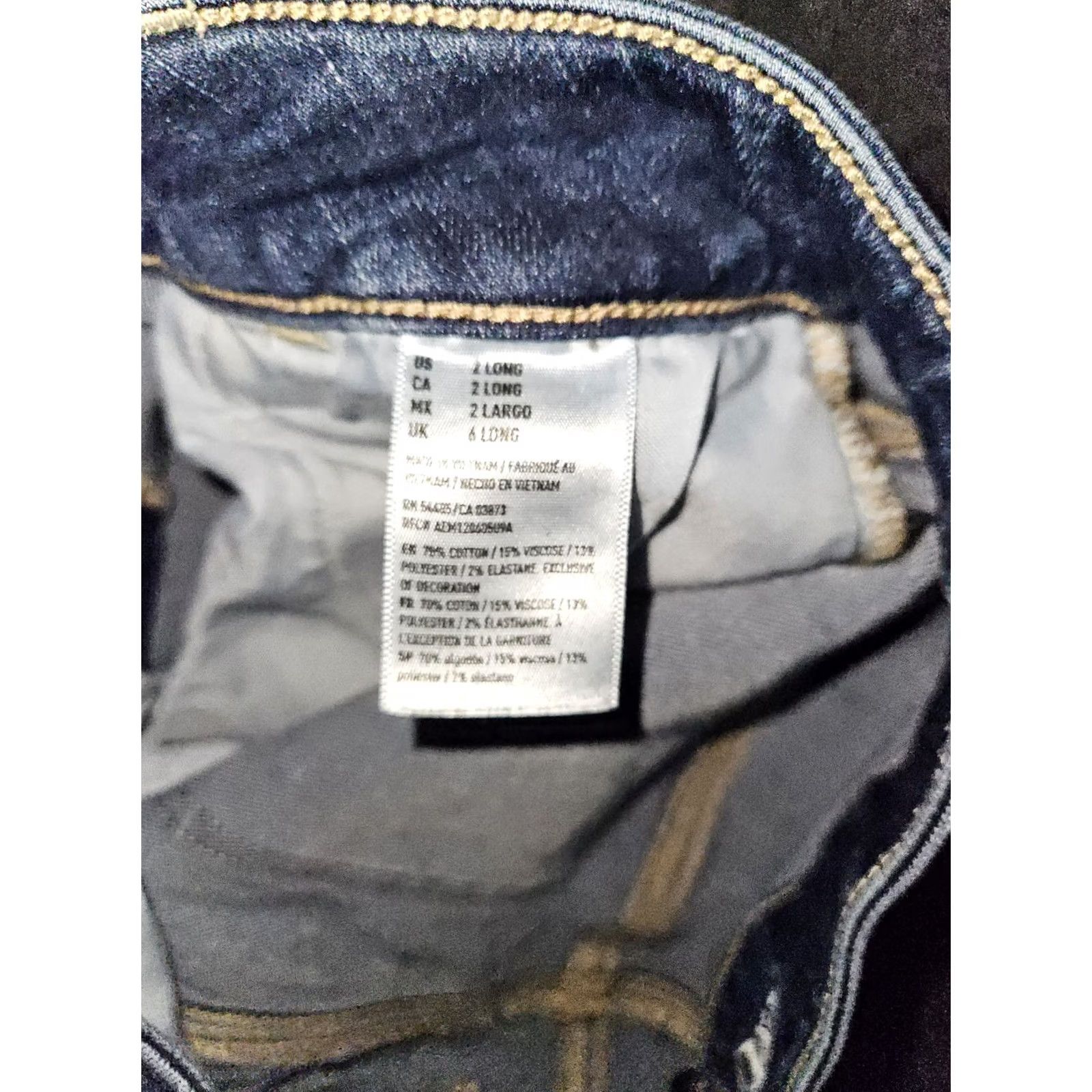 American Eagle Outfitters American Eagle Super Hi-Rise Denim Jeggings Womens 2 Long Blue Stretch Preppy Size 26" / US 2 / IT 38 - 4 Thumbnail