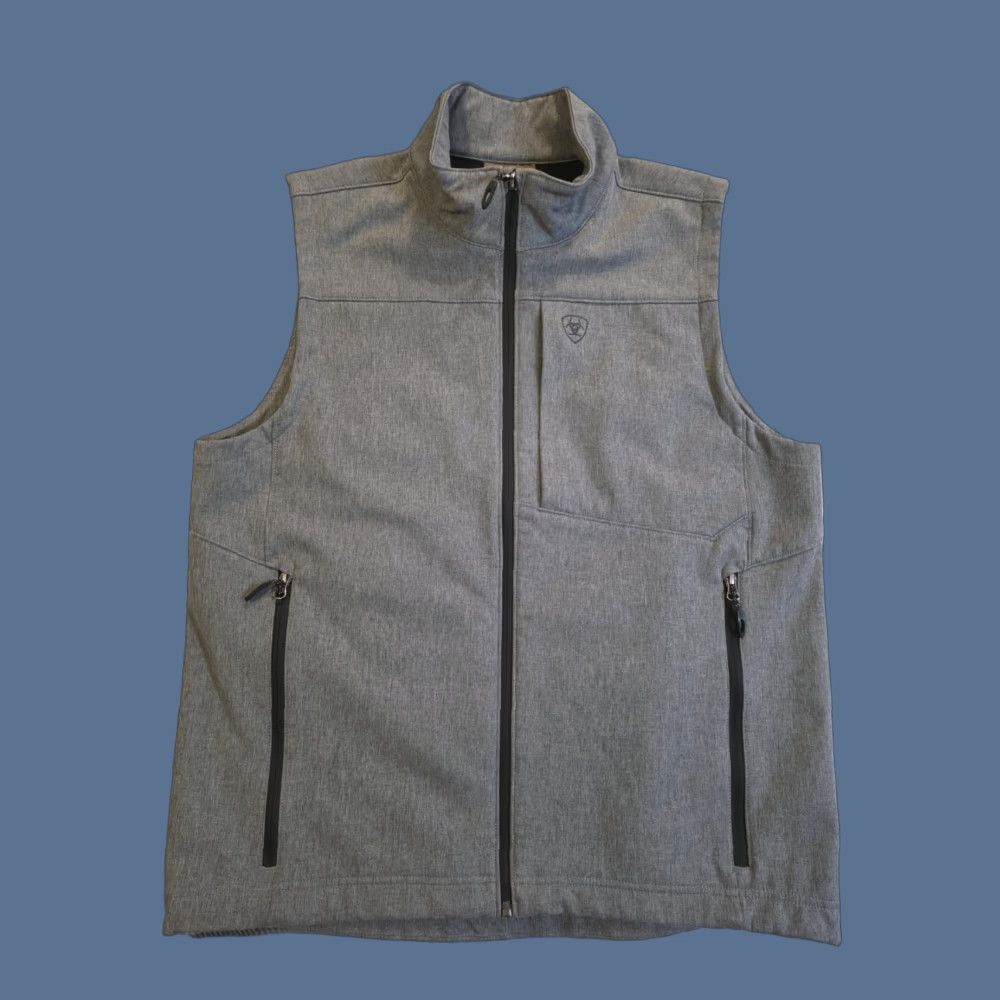 Ariat Ariat Vest Mens Large Gray Full Zip Lined 2.0 Logo Tech Equipped Stand-Up Collar Lightweight Softshell Outdoor Western Size US L / EU 52-54 / 3 - 1 Thumbnail