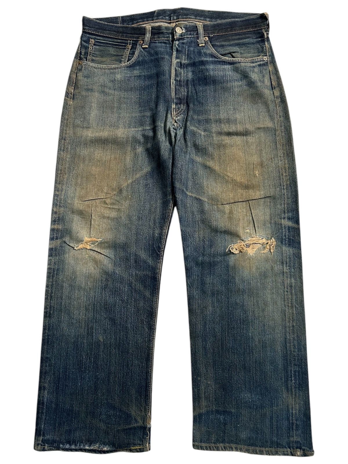 Japanese Brand × Kapital × Vintage JOE McCOY Selvedge Distressed Vtg Denim Jeans Size US 35 - 1 Thumbnail