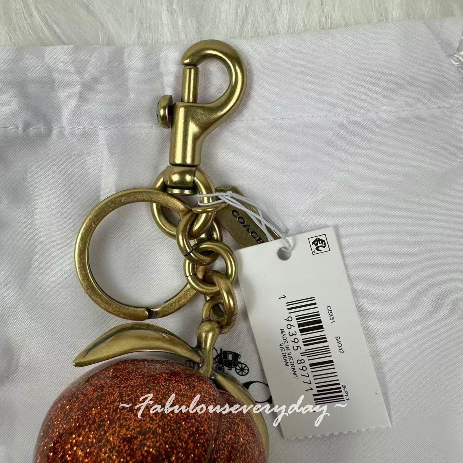 Coach Coach The Summer I Turned Pretty Peach Bag Charm Keychain Size ONE SIZE - 4 Thumbnail