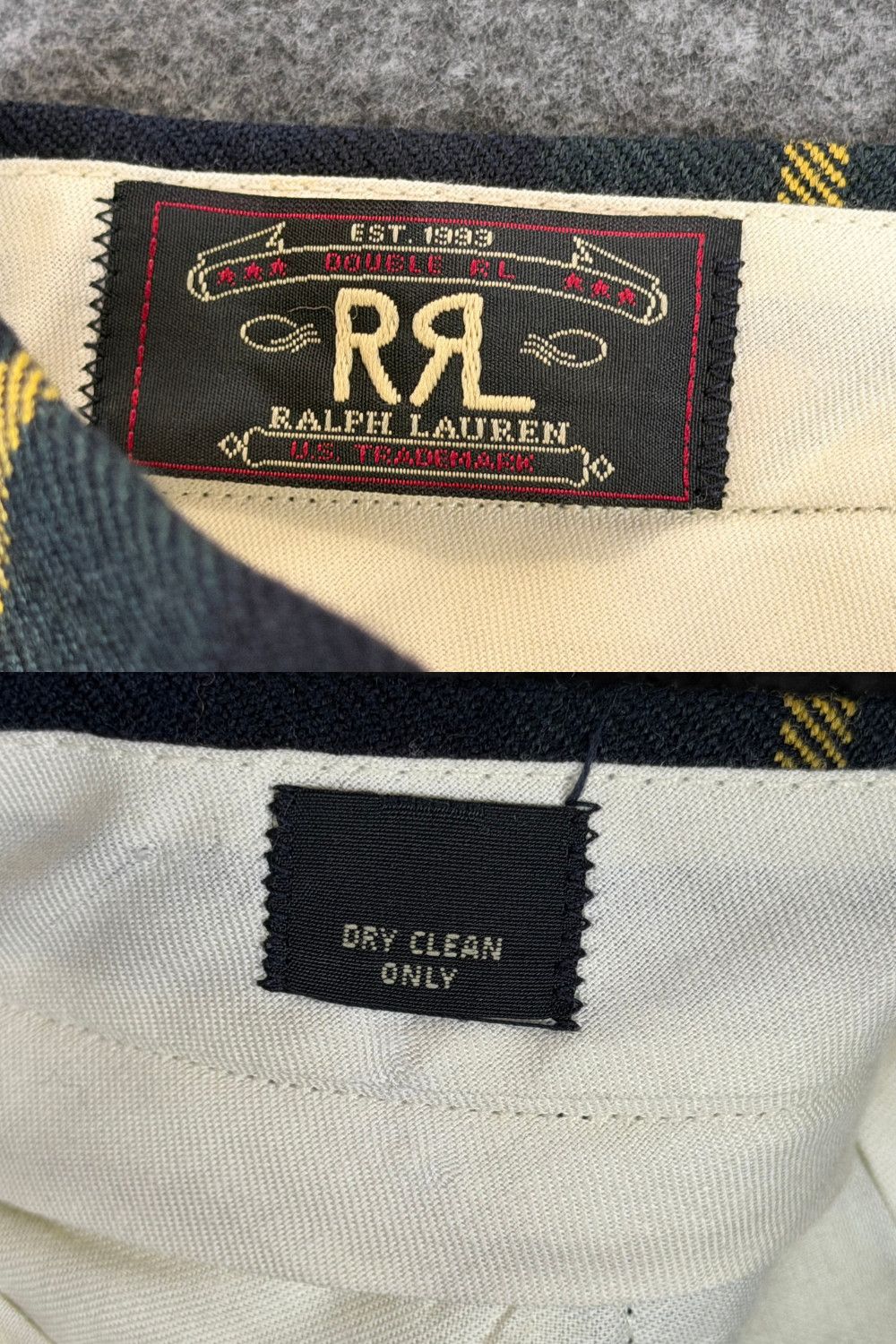 1998 RRL Ralph Lauren Early USA Wool Tartan Trousers image 4
