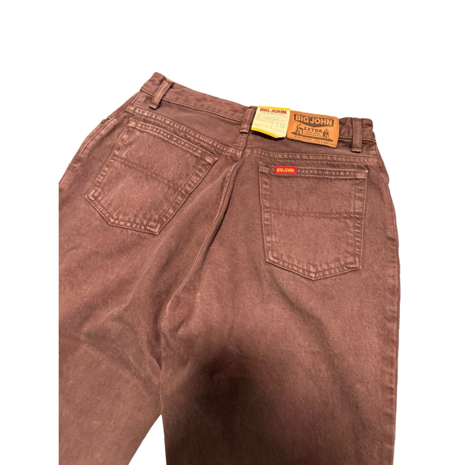 Big John VINTAGE BIG JOHN Jeans NL304 Brown Denim Men’s 33x32 5-Pocket Made in Japan Extra Size US 33 - 6 Thumbnail