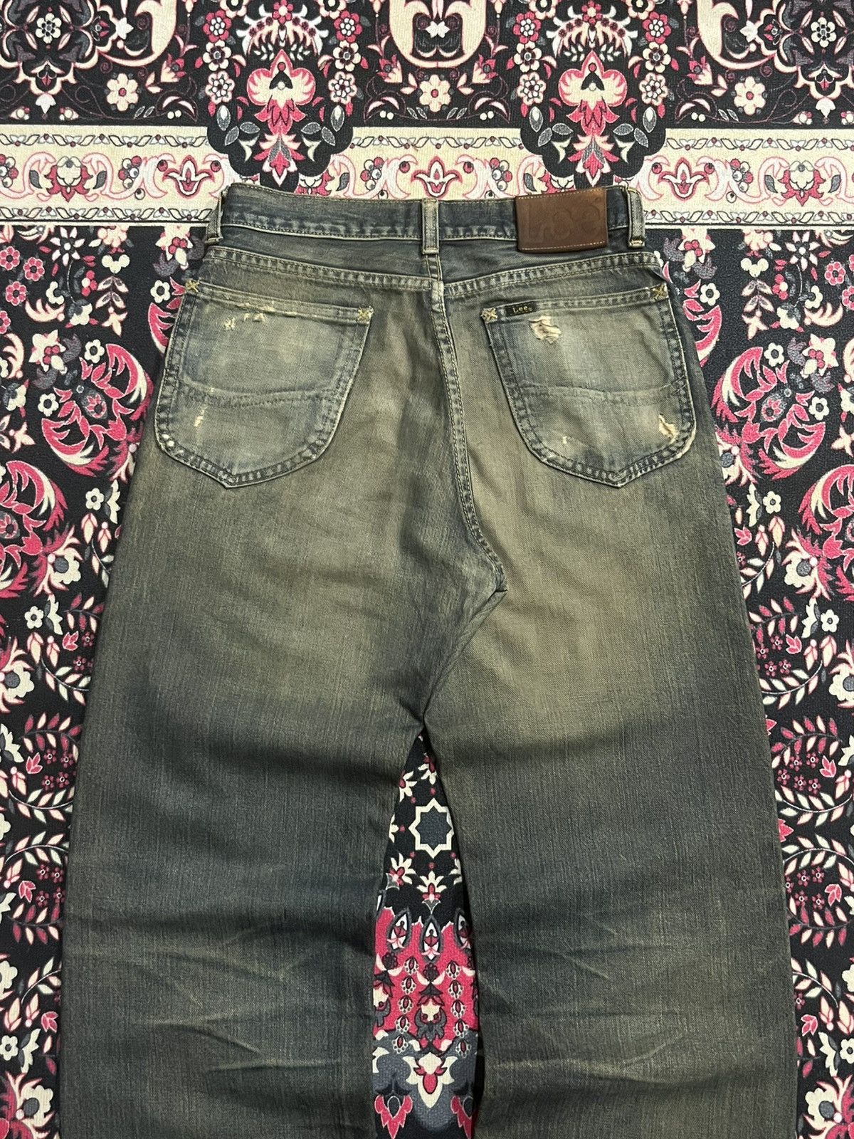 Vintage ⚡️Selvedge⚡️Vintage Lee Riders Sanforized Mud Washed Jeans Size US 27 - 9 Thumbnail