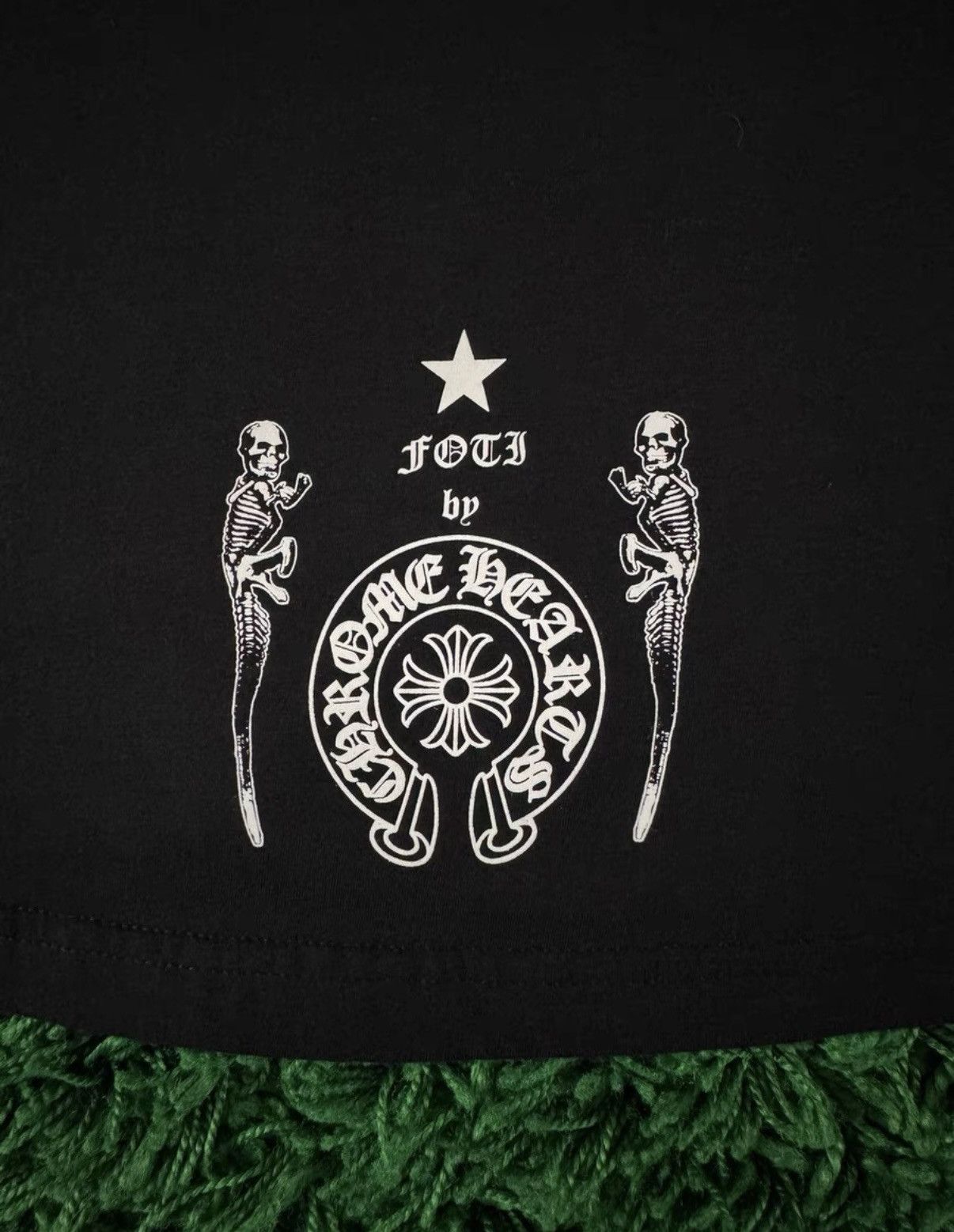 Chrome Hearts Chrome Hearts Foti Stripe Cross Puppy Skull Tee Size US L / EU 52-54 / 3 - 4 Thumbnail