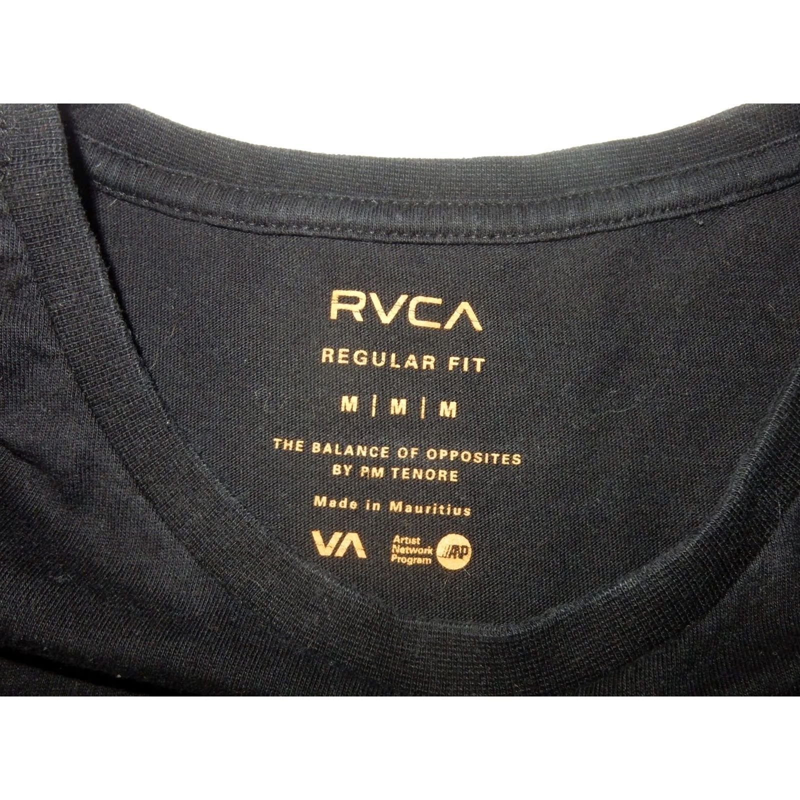 RVCA RVCA Men's T-Shirt Graphic Print Black Size M Short Sleeve Shirt Mens Size US M / EU 48-50 / 2 - 2 Thumbnail