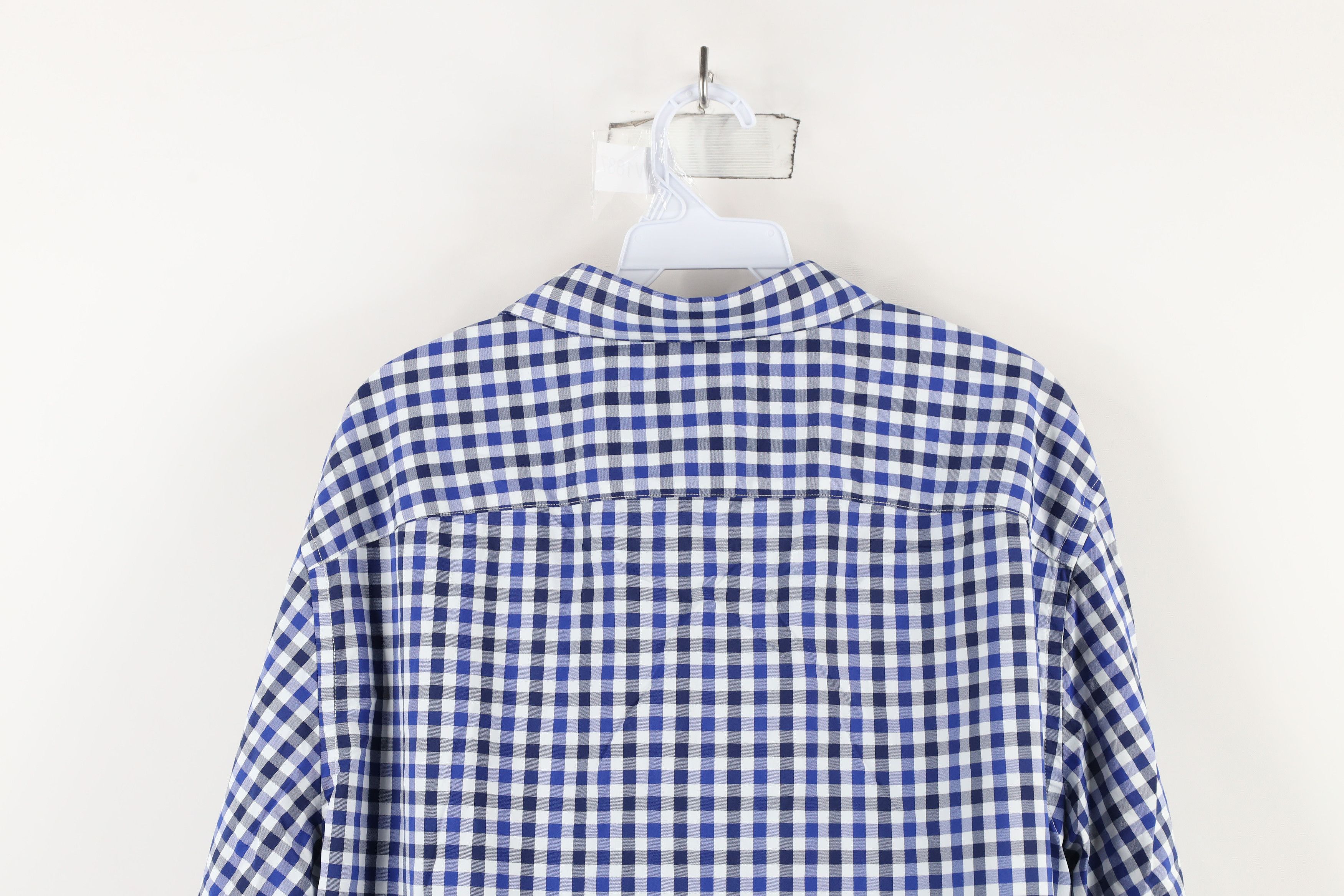 UNTUCKit × Vintage Untuckit Gingham Plaid Collared Button Down Shirt Blue Size US XL / EU 56 / 4 - 9 Thumbnail
