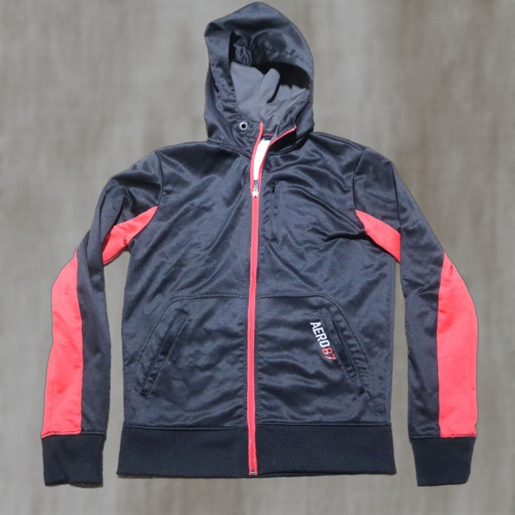Aeropostale Aeropostale Jacket Women S Black Full Zip Coat with Red Trim Size S Small Size S / US 4 / IT 40 - 1 Thumbnail