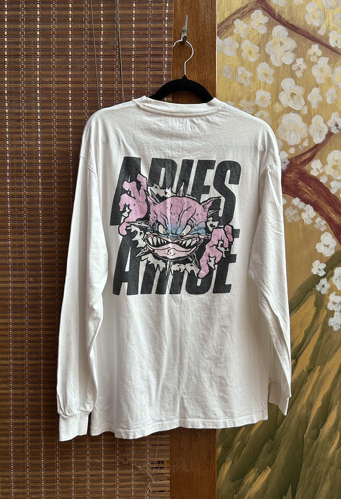 Aries Aries Aries Graphic Print Logo White Long Sleeve T-Shirt Size US L / EU 52-54 / 3 - 1 Thumbnail