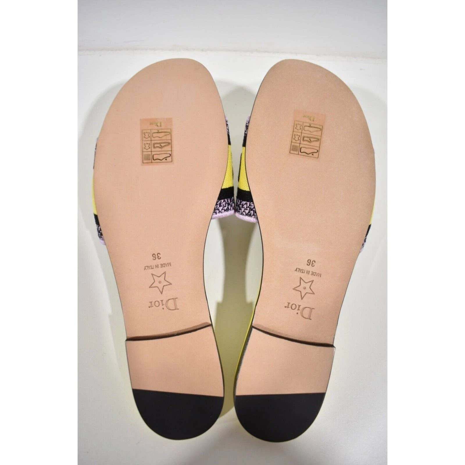 Dior Dway D Jungle Embroidered Logo Slide Flat Sandal 36 Size US 6 / IT 36 - 12 Thumbnail