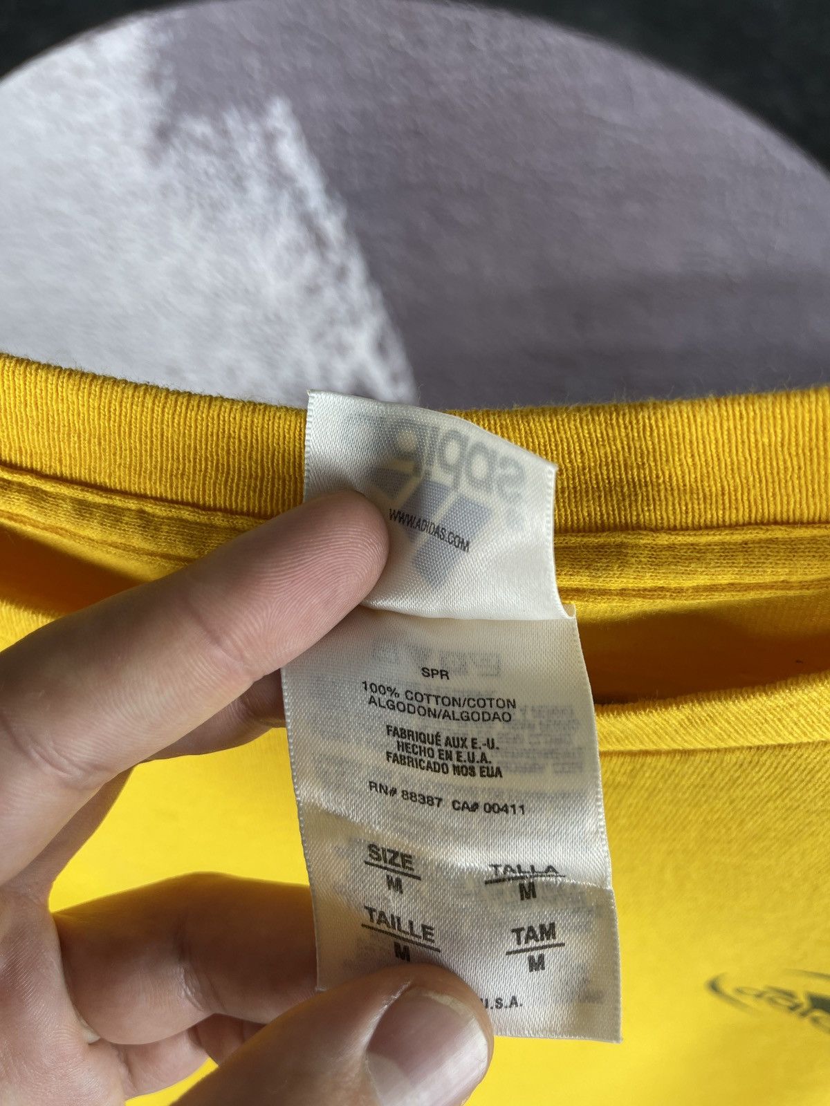 Adidas Adidas logo vintage 90s made in USA yellow long sleeve tee Size US M / EU 48-50 / 2 - 9 Thumbnail