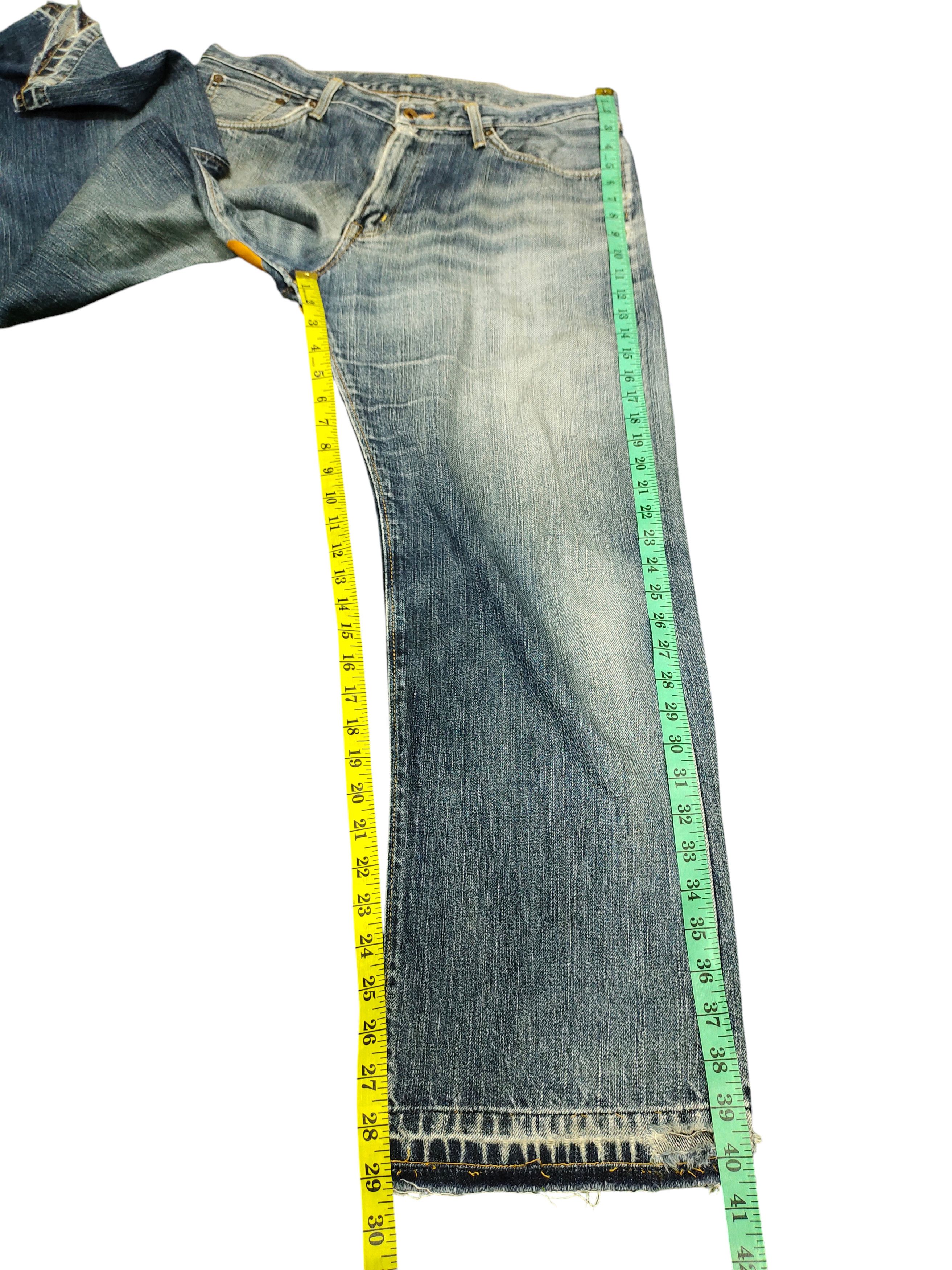 Number (N)ine × Undercover Vintage 90s Edwin 505zx Selvedge Leather Distress Denim Jean Size US 36 / EU 52 - 15 Thumbnail