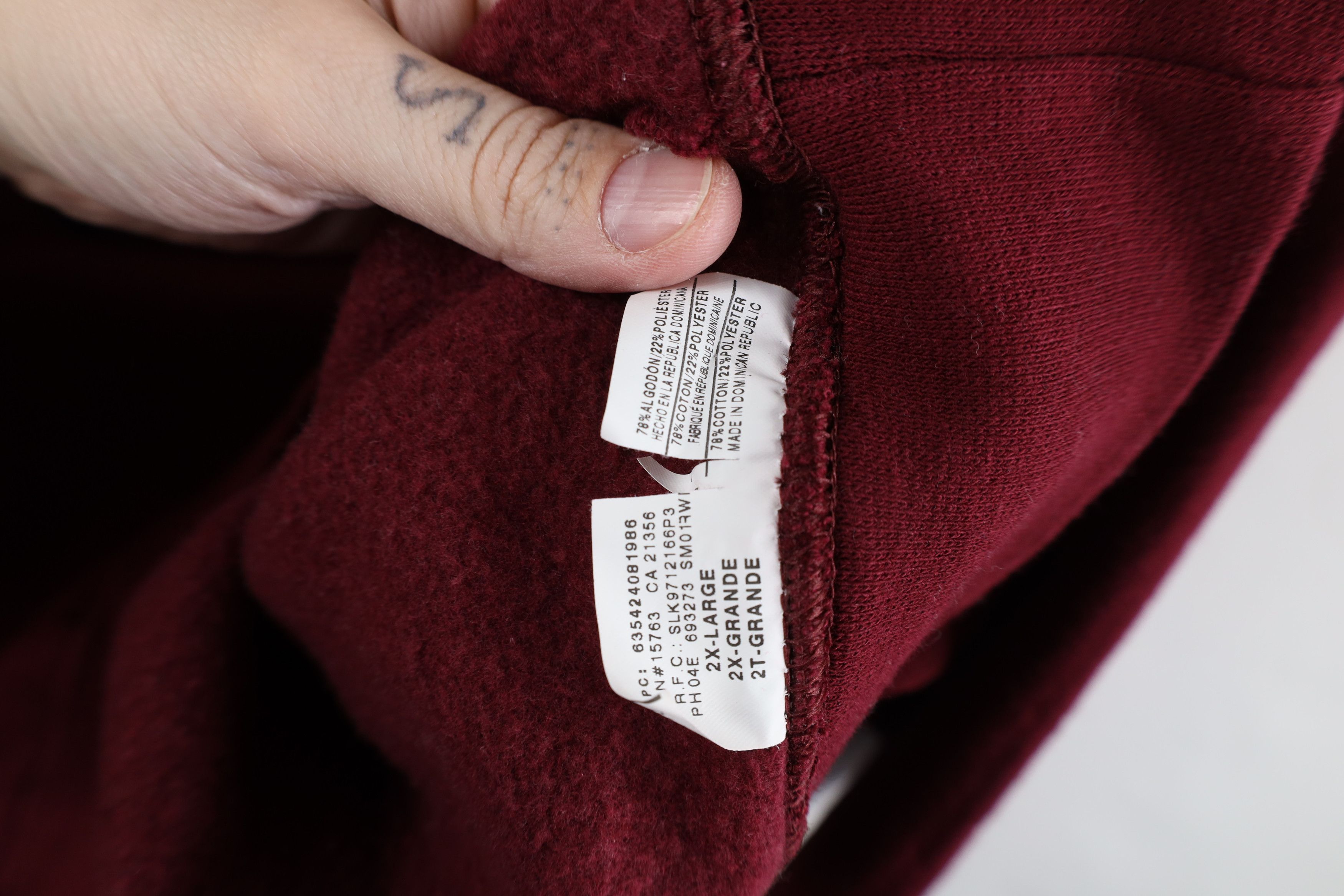 Starter × Vintage Vintage 90s Starter Heavyweight Crewneck Sweatshirt Burgundy Size US XXL / EU 58 / 5 - 8 Thumbnail