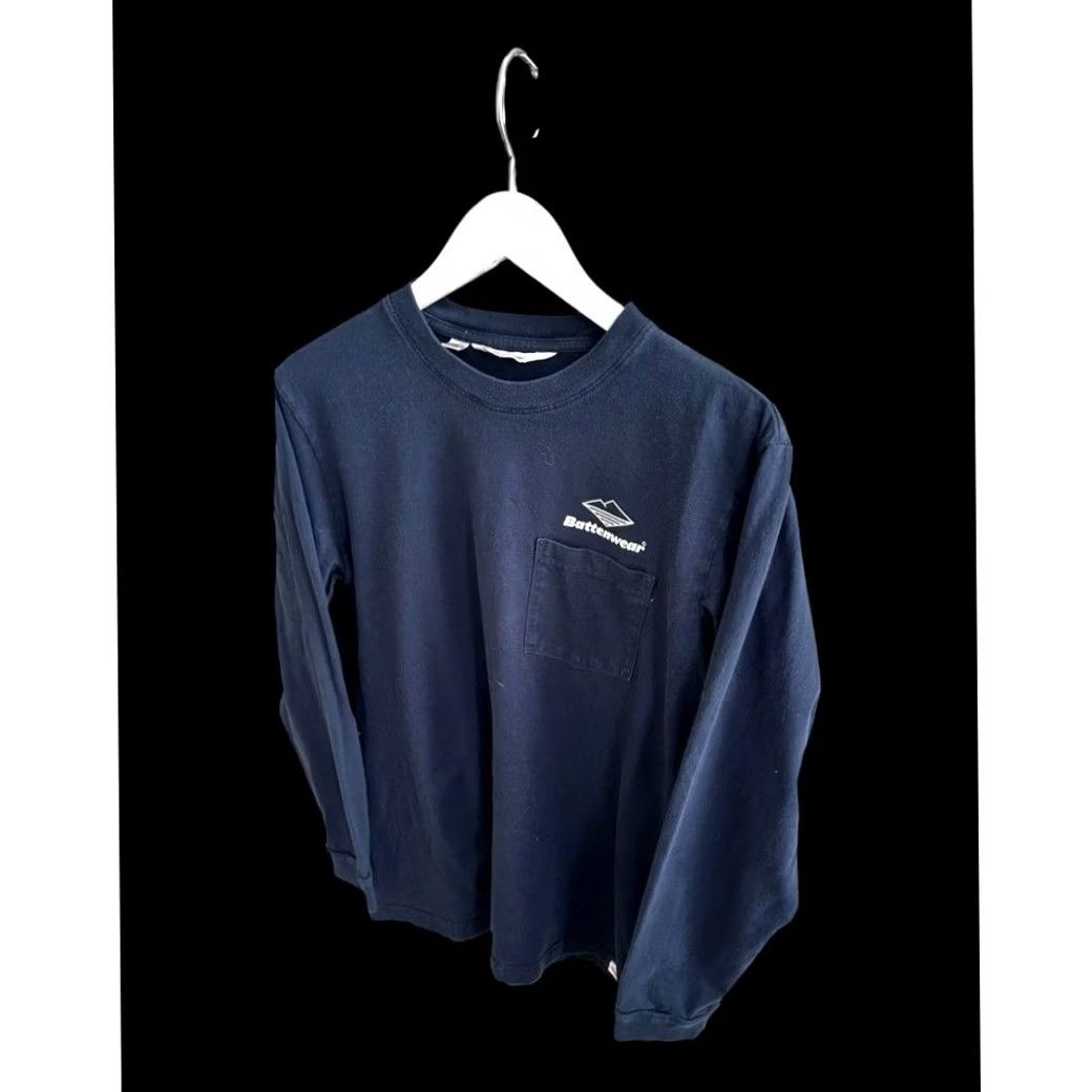 Battenwear Long Sleeve Shirt Mens Small Blue Cotton Made In Usa, Men's — image 2 of 6