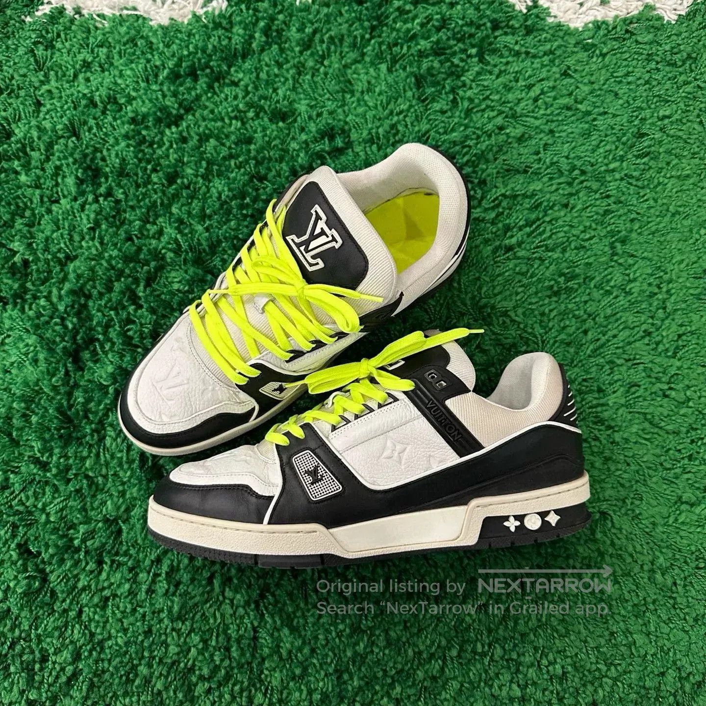Louis Vuitton Louis Vuitton Trainer Black White Emboss. Size US 10.5 / EU 43-44 - 9 Thumbnail
