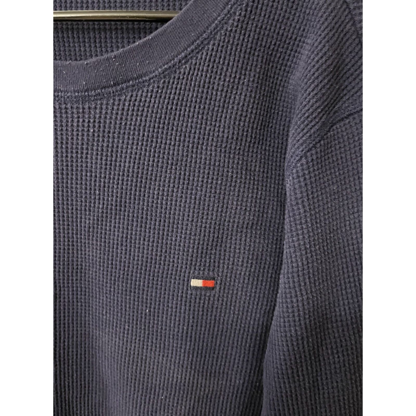 Tommy Hilfiger VINTAGE Tommy Hilfiger Thermal Long Sleeve Shirt Mens XL Blue - T-Shirt 2000s 90s Style Mens XL Size US XL / EU 56 / 4 - 4 Thumbnail