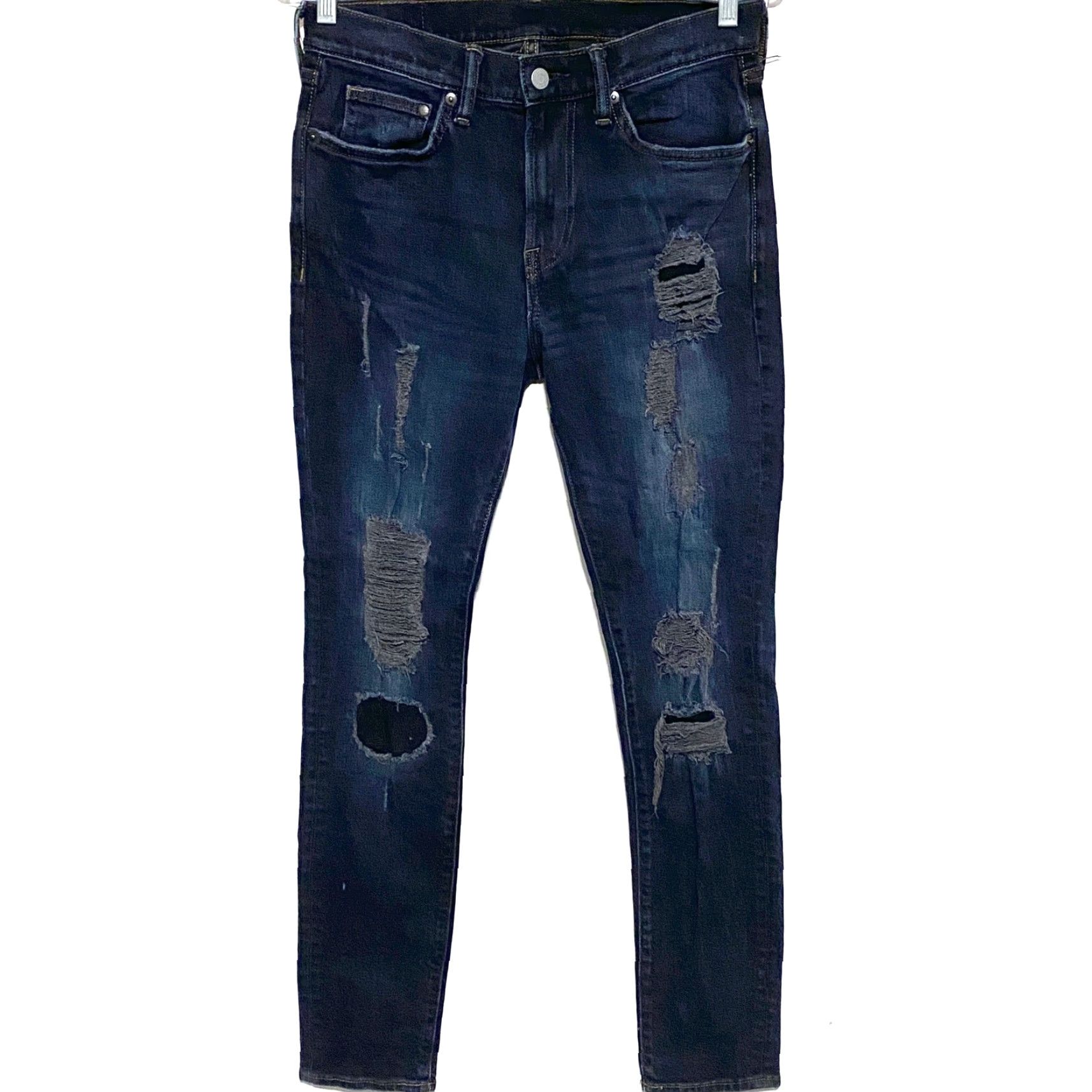 H&M H&M Denim Skinny Jeans Mens 28 Regular 30 Inseam Distressed Rip Grunge Stretch Pockets Jeans Boys? Size US 28 / EU 44 - 2 Thumbnail