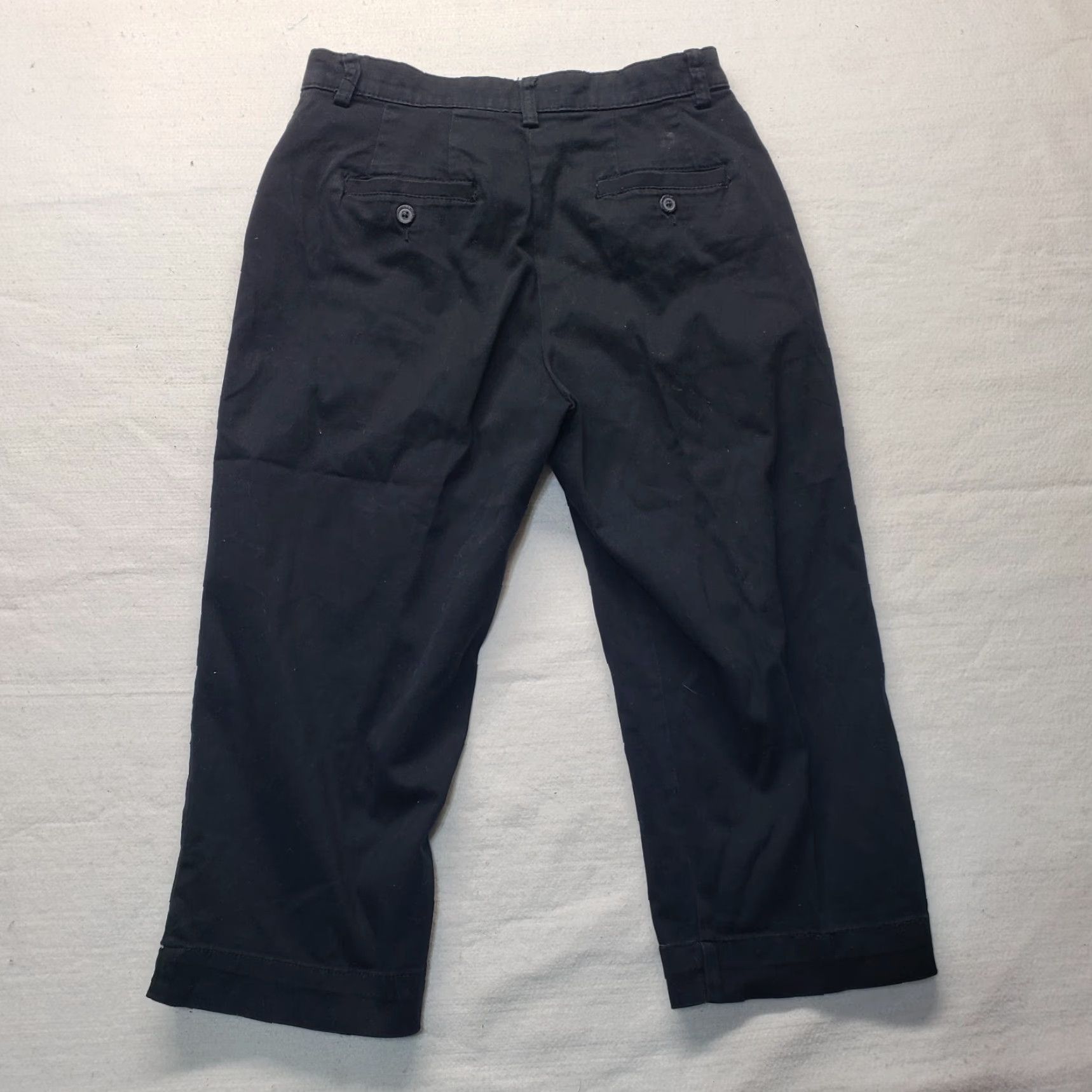 Lee LEE Pants Waist 8 Straight Leg Relaxed Fit Women Gray Dark Cotton Blend Pockets Belt Loops At The Waist 8 Medium Womens Pants Size 30" / US 8 / IT 44 - 8 Thumbnail