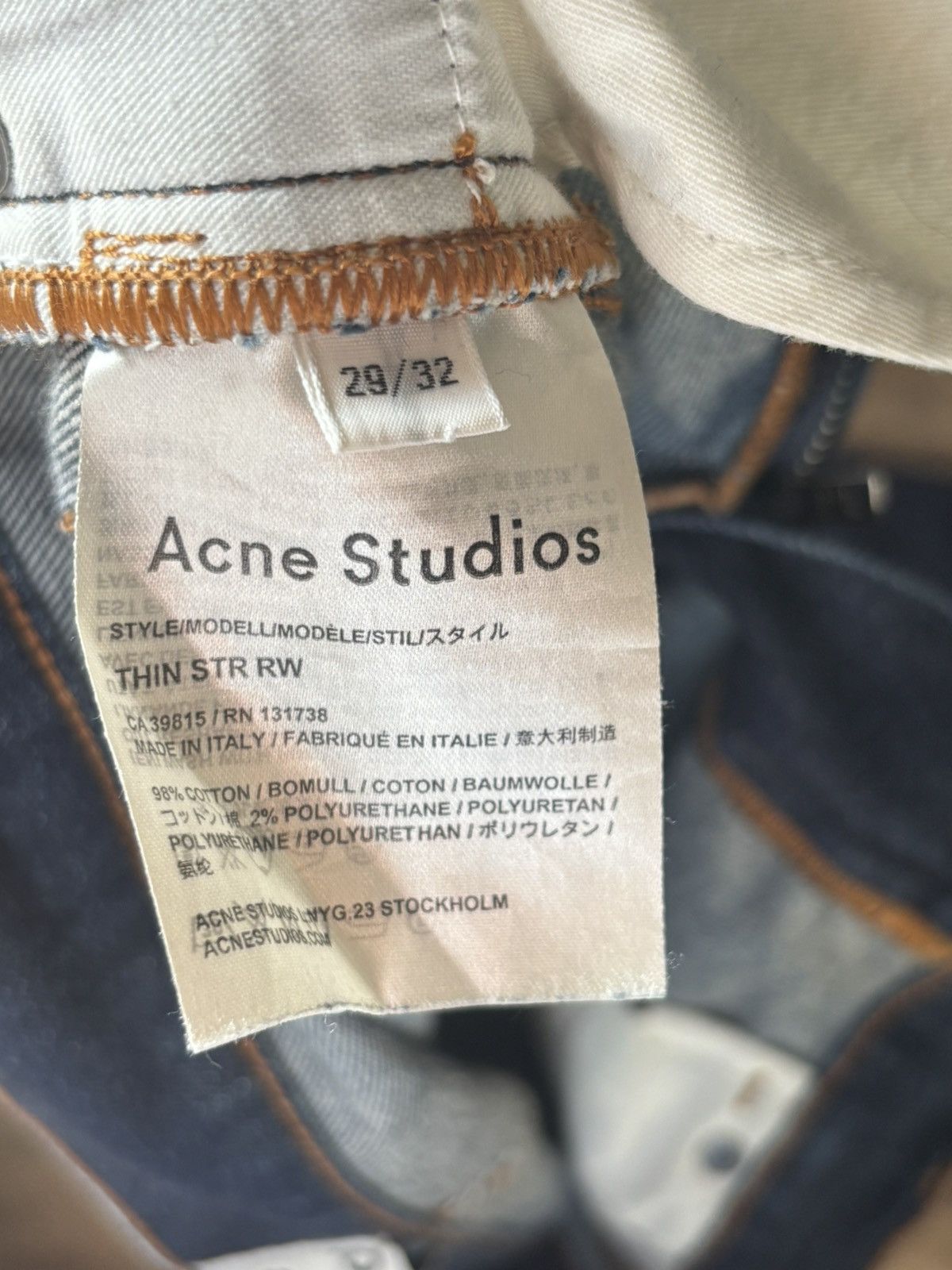 Acne Studios Acne Studios Stockholm jeans Size 29" - 4 Thumbnail