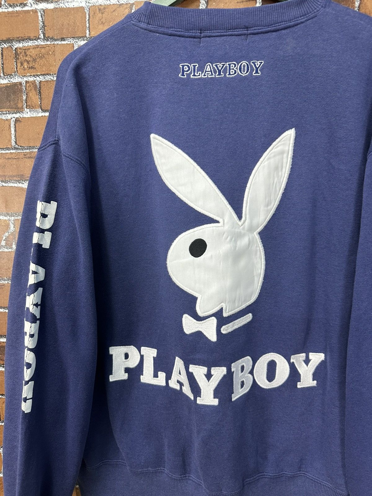 Vintage Playboy Big Logo Crewneck Baggy Sweatshirt Z460