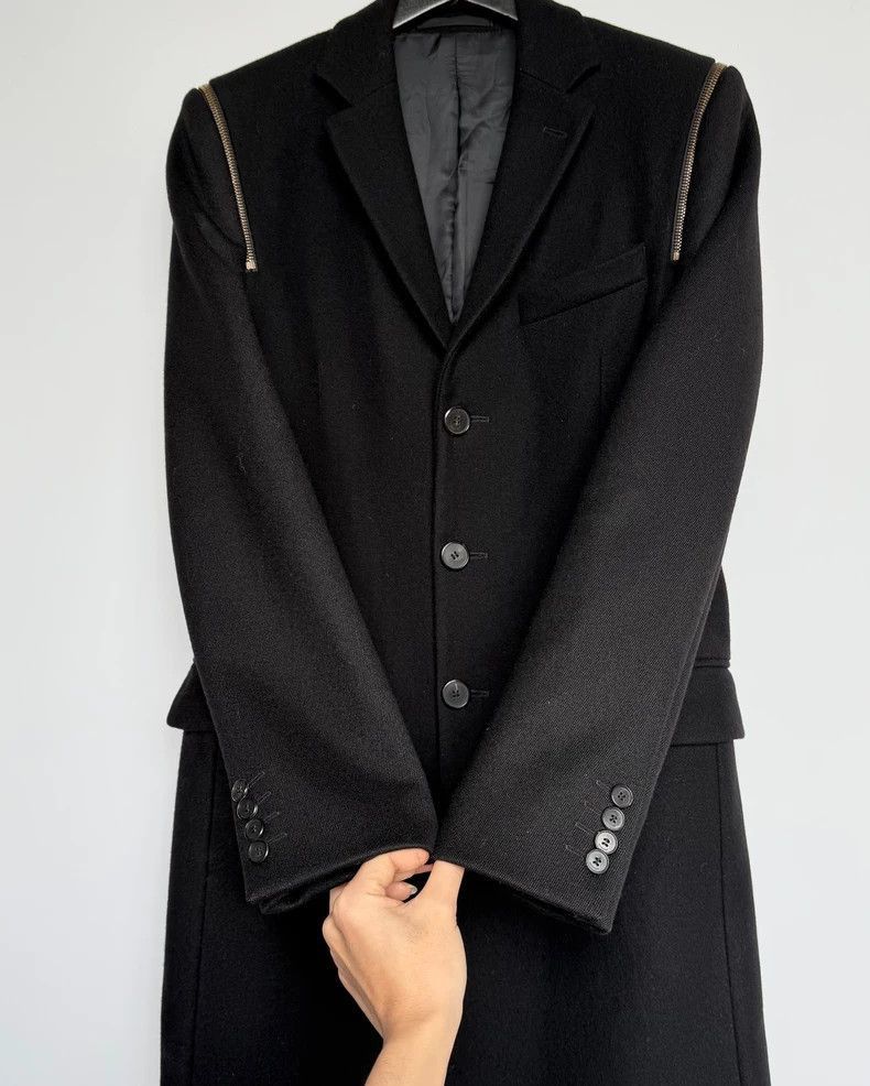 Givenchy Givenchy Givenchy ZipDetail Black Wool Coat -2507 Size US M / EU 48-50 / 2 - 2 Thumbnail