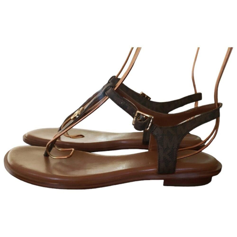Michael Kors SH116 Michael Kors Thong Ladies Sandal Brown 7M Size US 7 / IT 37 - 6 Thumbnail