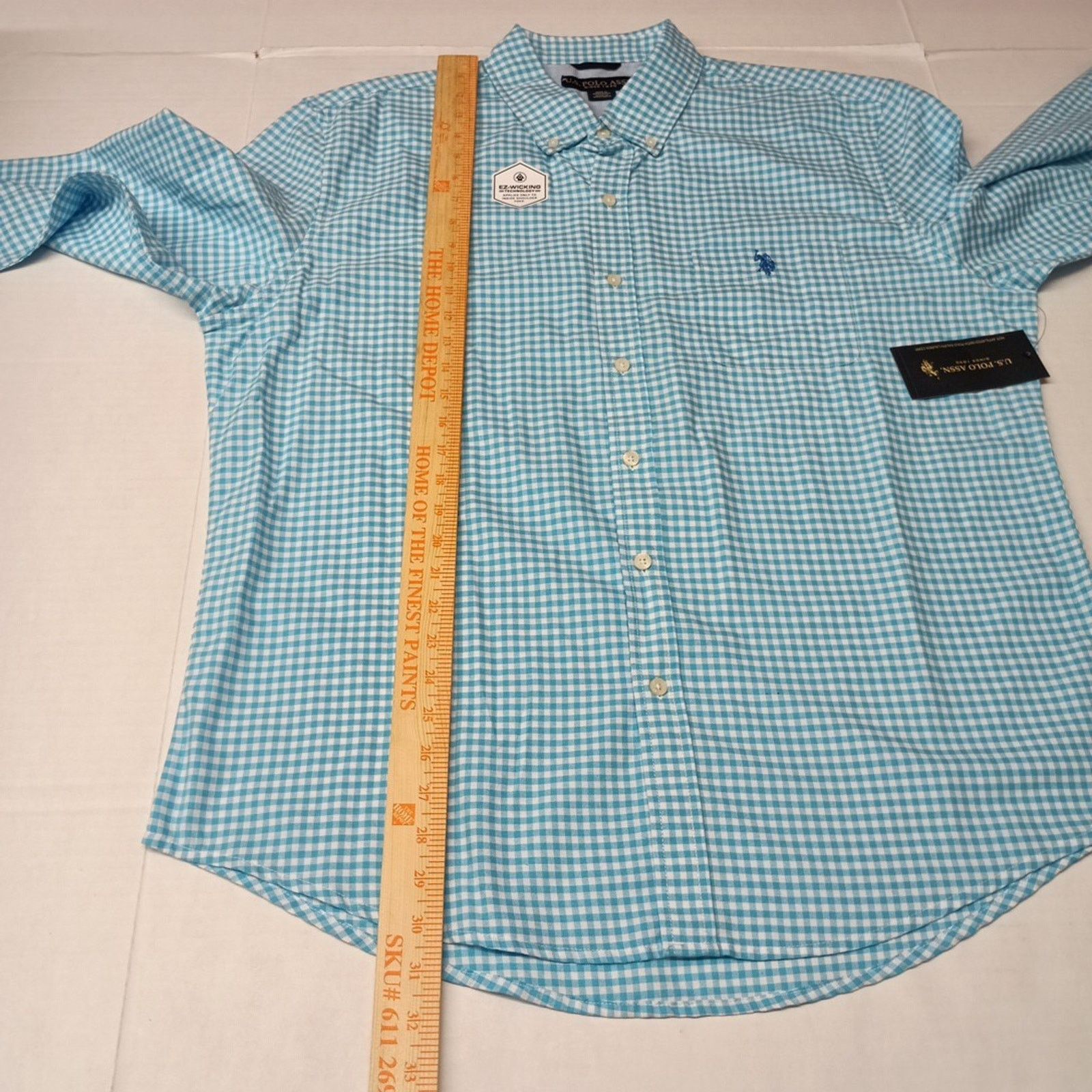U.S. Polo Assn. U.S. Polo Assn. Woven Shirt Men's XL Blue White Checkered Size US XL / EU 56 / 4 - 6 Thumbnail