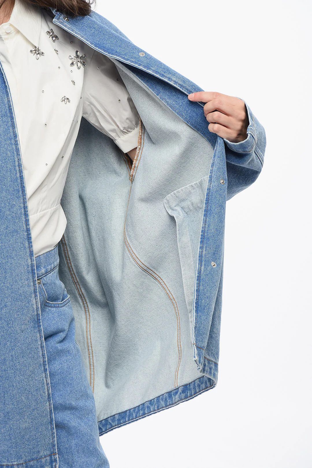 Marni og1mm0326 Oversized Denim Jacket in Blue Size XS / US 0-2 / IT 36-38 - 5 Thumbnail