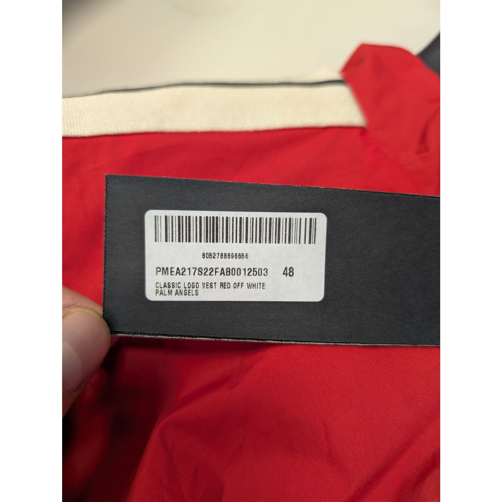 Palm Angels o1rshd1 Classic Logo Vest in Red / Off White Size US M / EU 48-50 / 2 - 23 Thumbnail