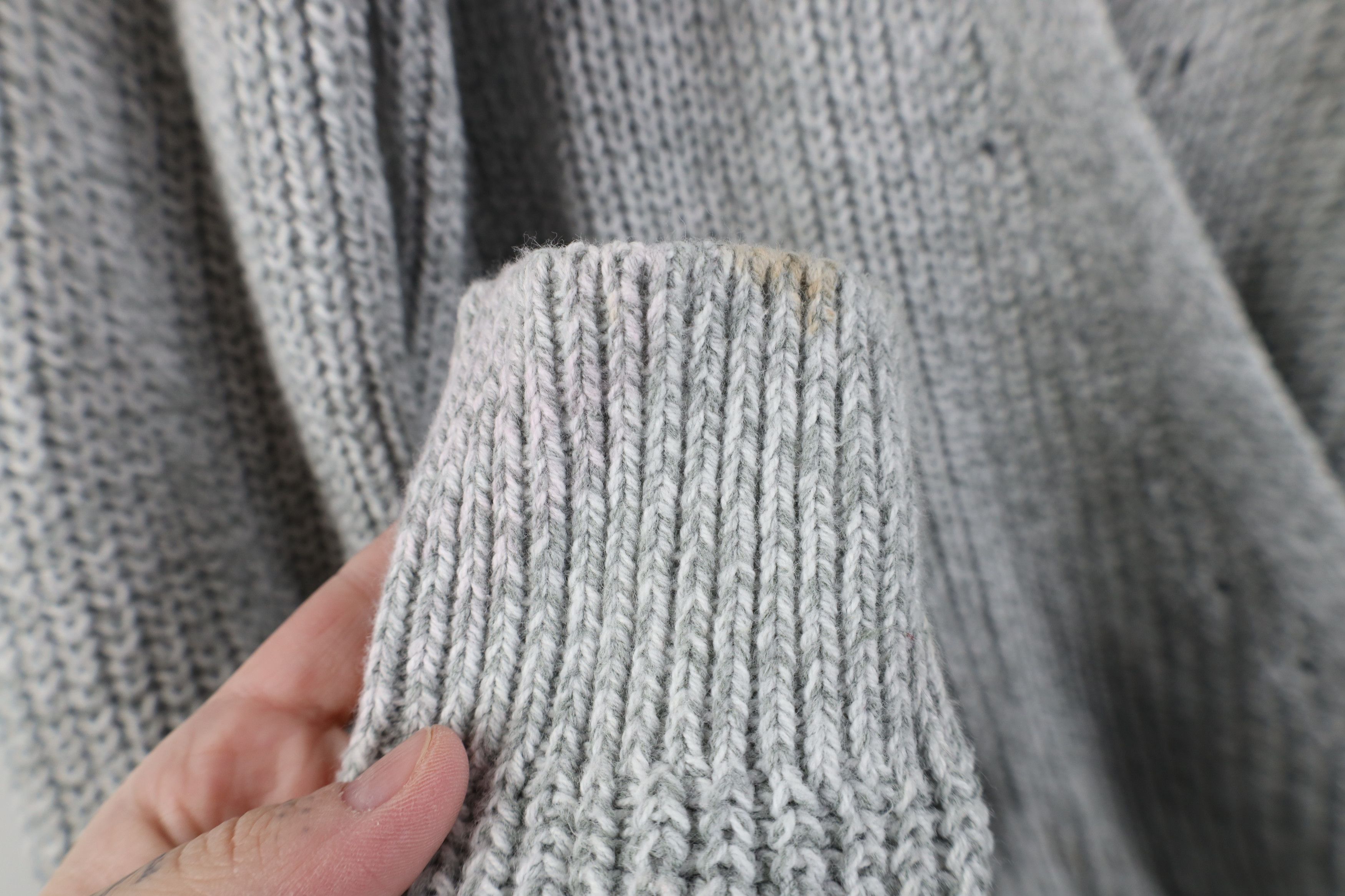 Abercrombie & Fitch Vintage 90s Y2K Abercrombie & Fitch Ribbed Knit Sweater Gray Size L / US 10 / IT 46 - 7 Thumbnail