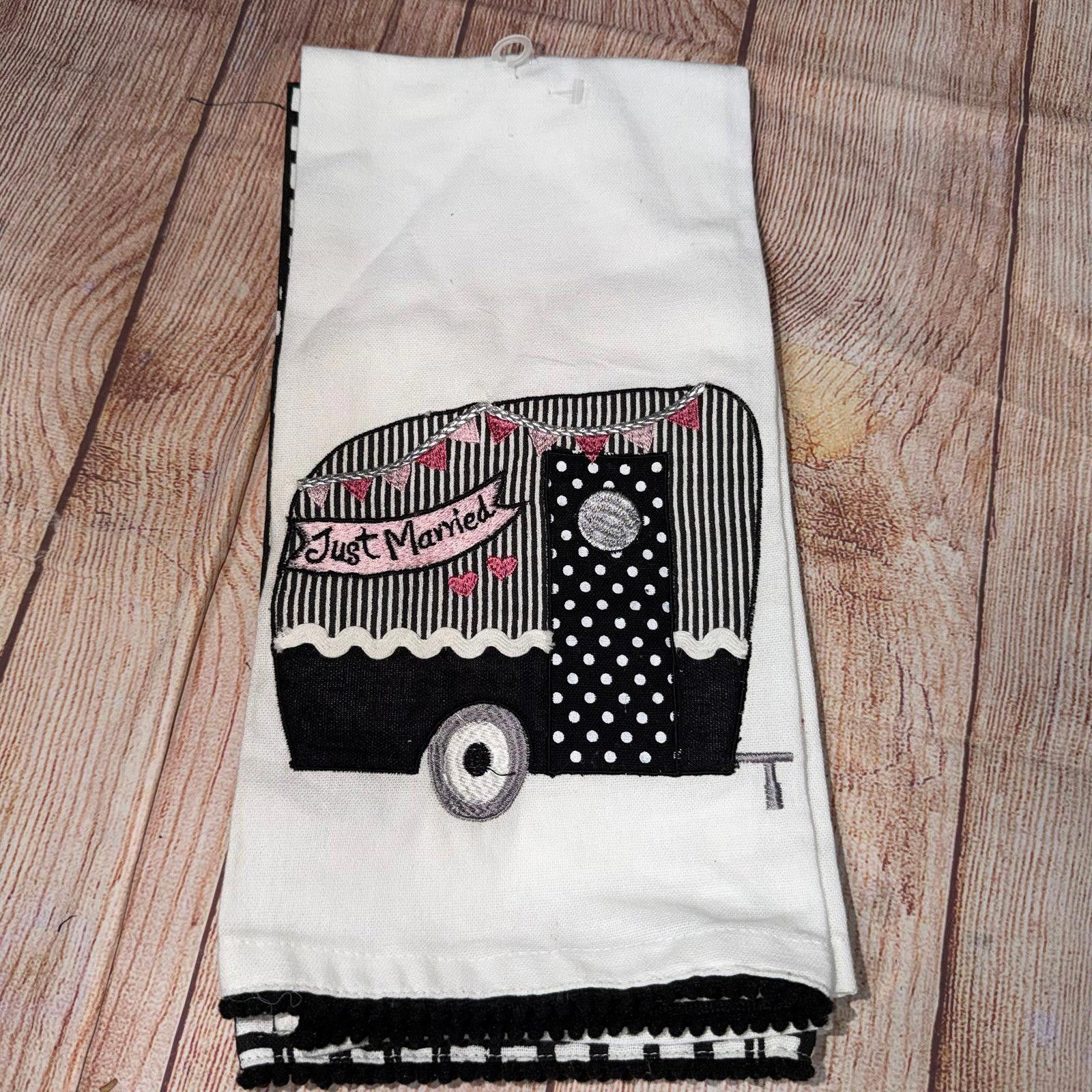 Other Just Married Embroidered Tea Towels NWOT Size ONE SIZE - 1 Thumbnail