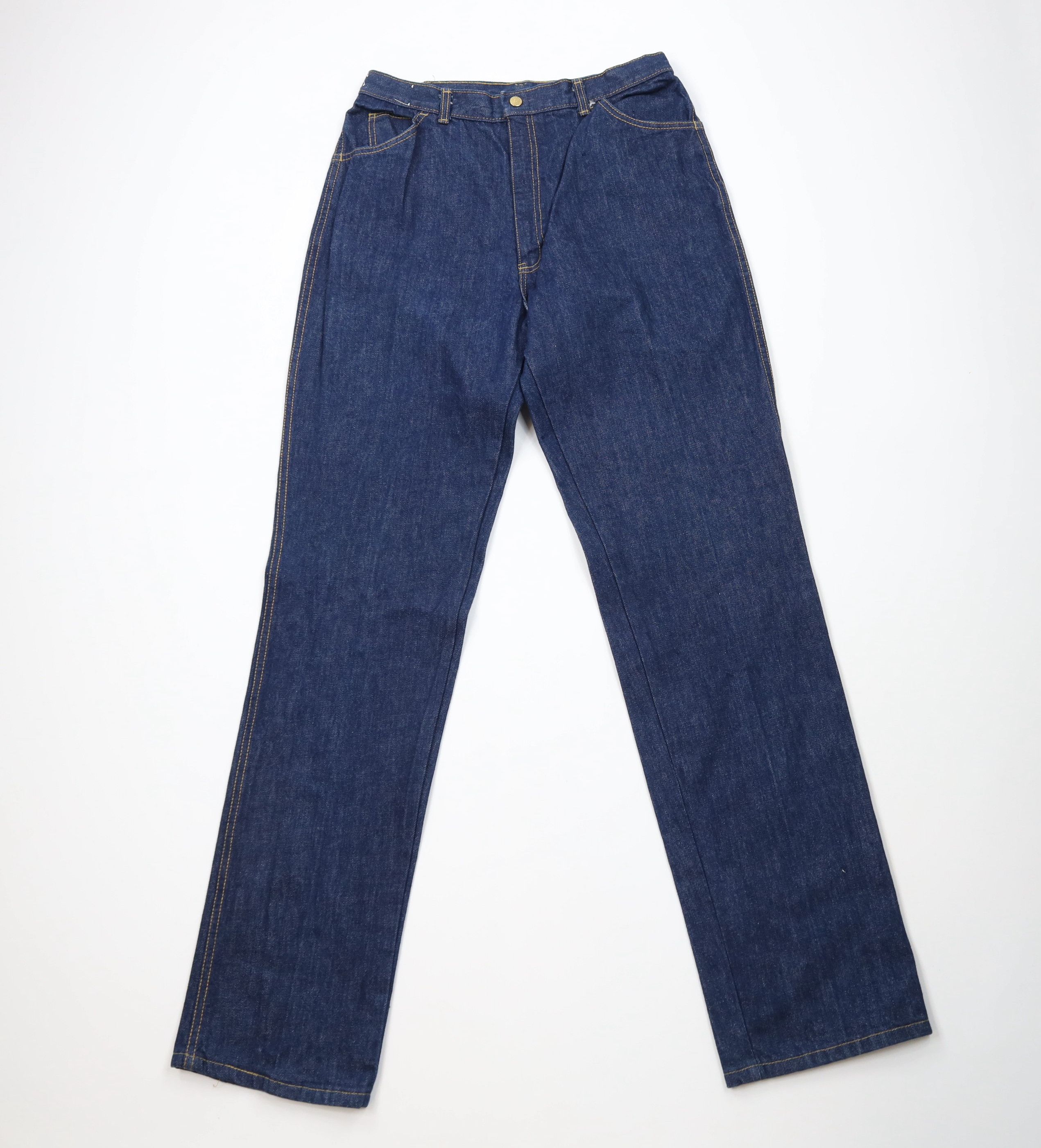 Vintage Vintage 70s 80s Streetwear Straight Leg Denim Jeans Blue Size 30" / US 8 / IT 44 - 1 Thumbnail