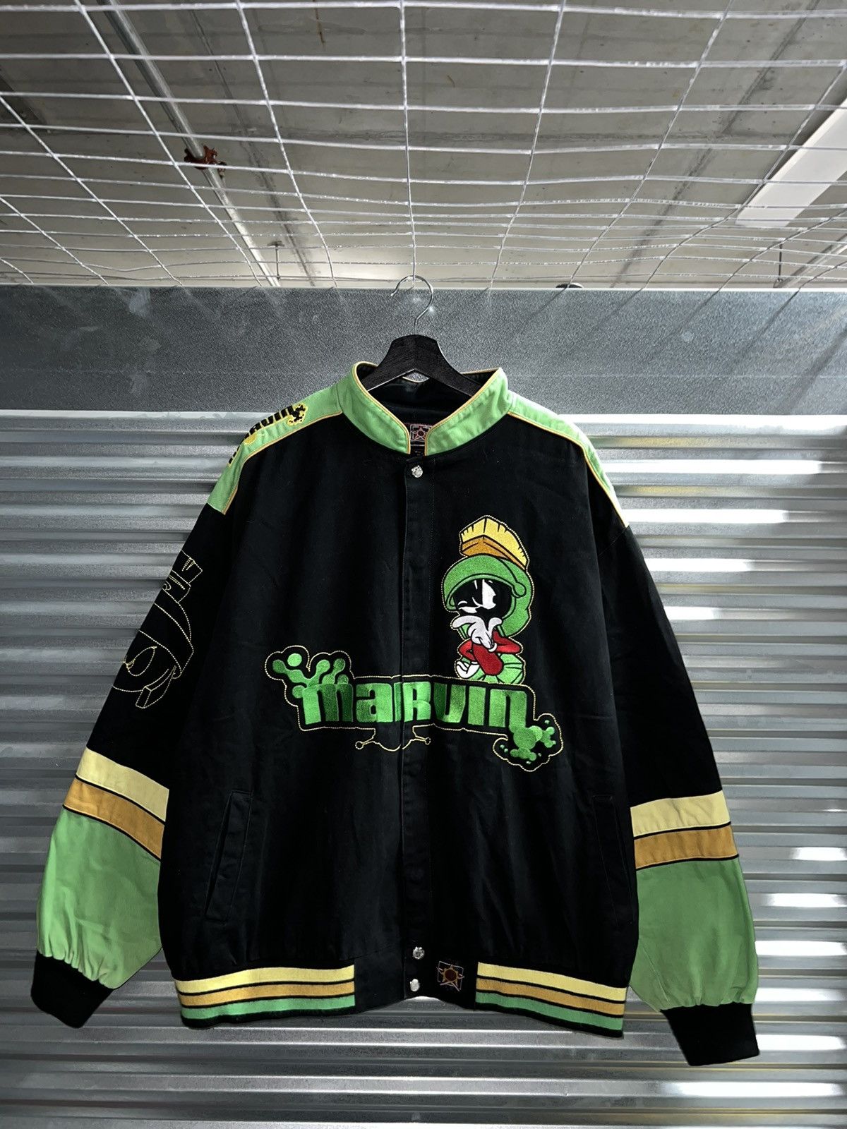 Rare Vintage 90s Marvin The Martian Nascar Racing Jacket