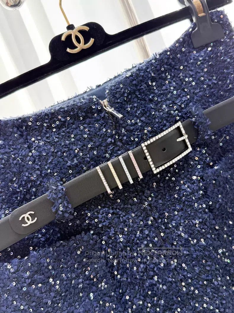 Chanel Chanel Sequin braided skirt Size 26" / US 2 / IT 38 - 3 Thumbnail