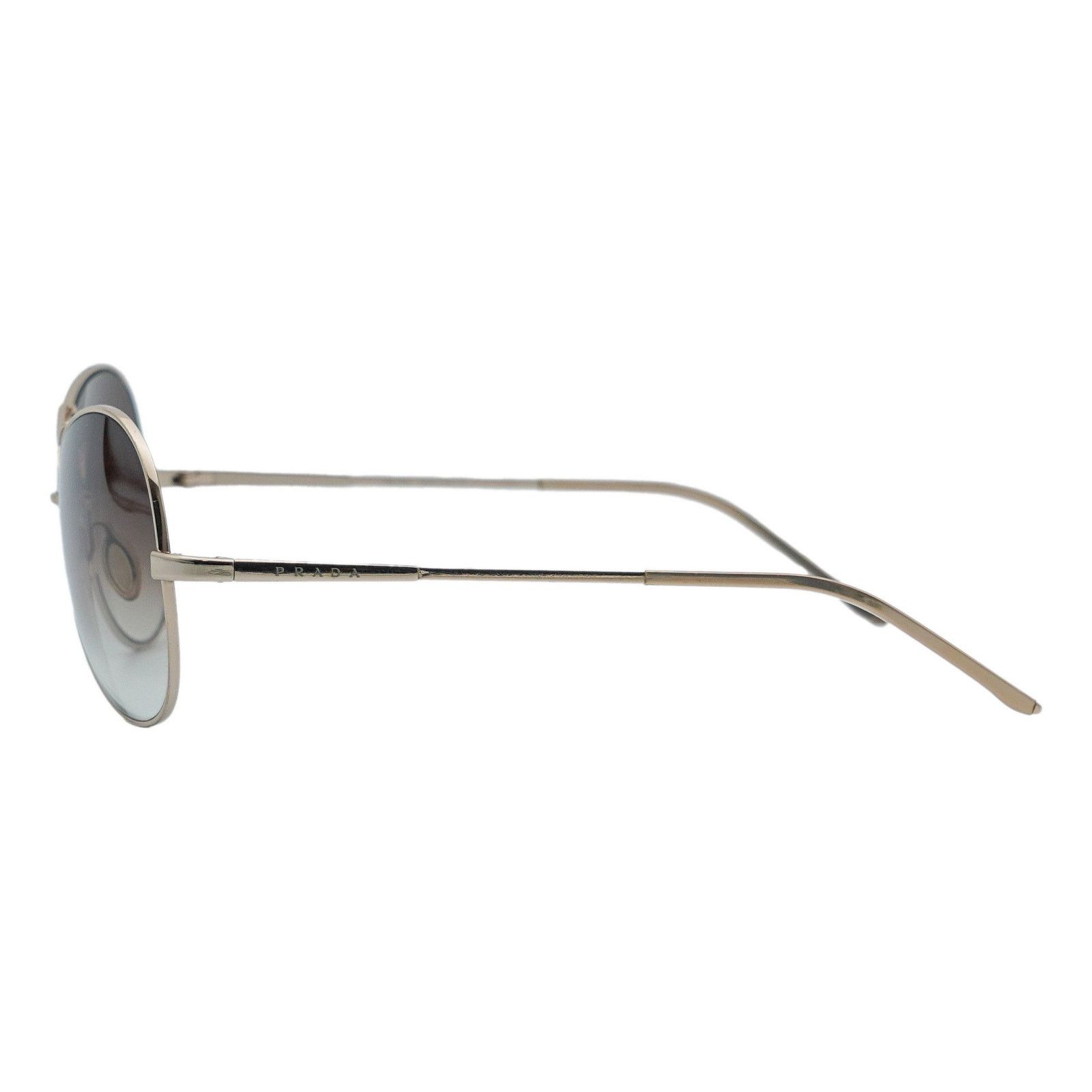 Prada Prada SPR 53B Metal Gold Gradient Aviator Logo Sunglasses Size ONE SIZE - 3 Thumbnail